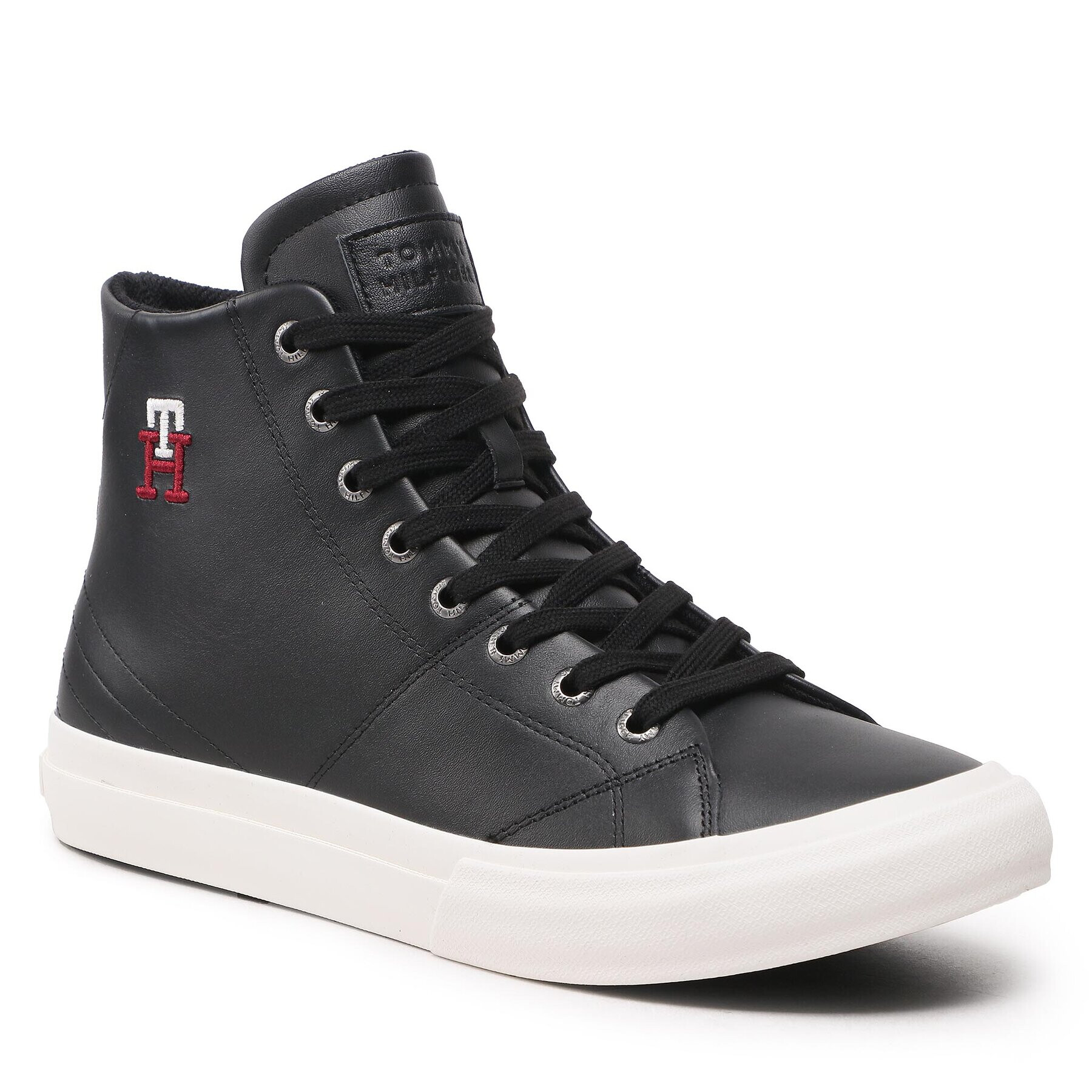 Tommy Hilfiger Sportcipő Th Hi Vulc Street Leather FM0FM04739 Fekete - Pepit.hu