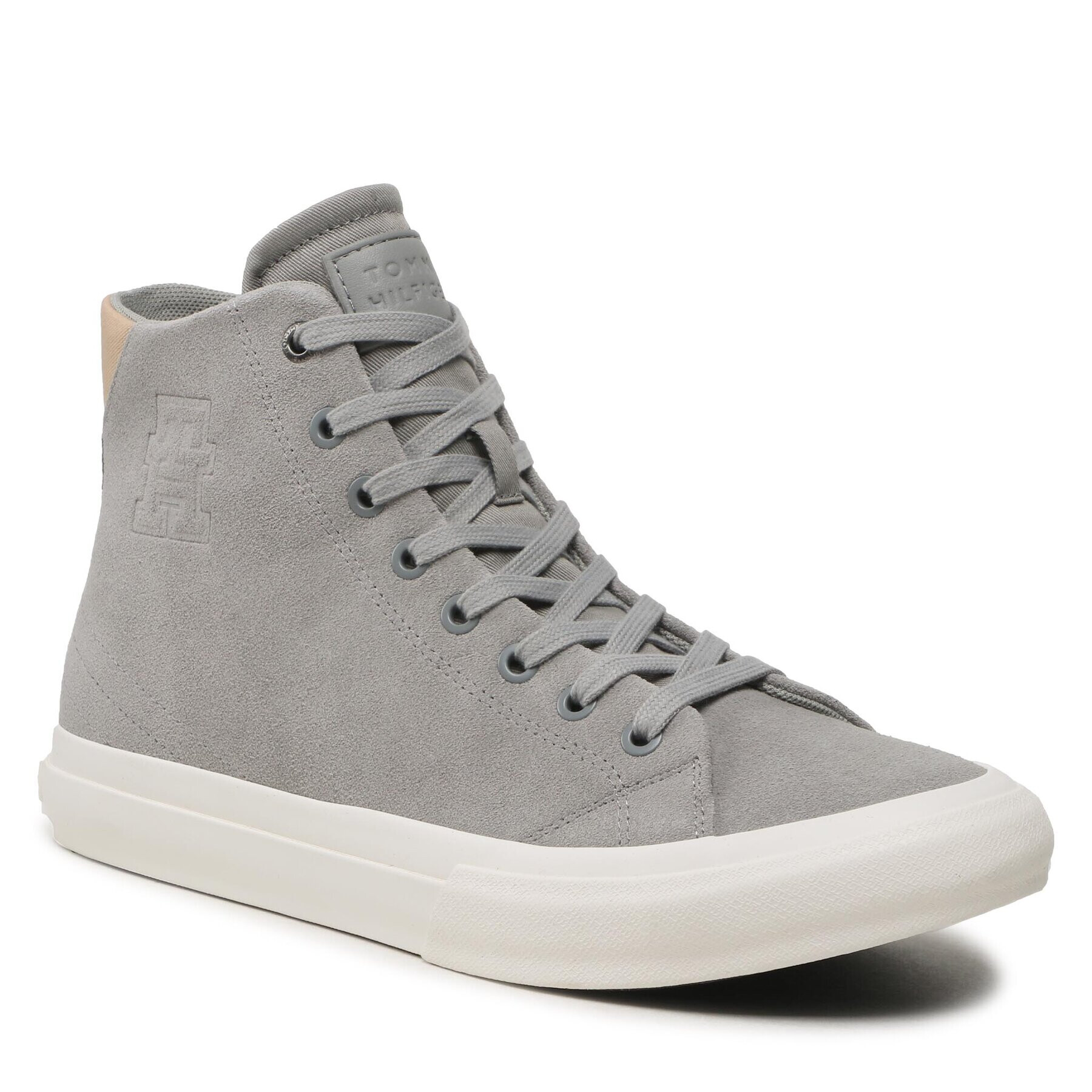 Tommy Hilfiger Sportcipő Th Hi Vulc Street Suede FM0FM04797 Szürke - Pepit.hu