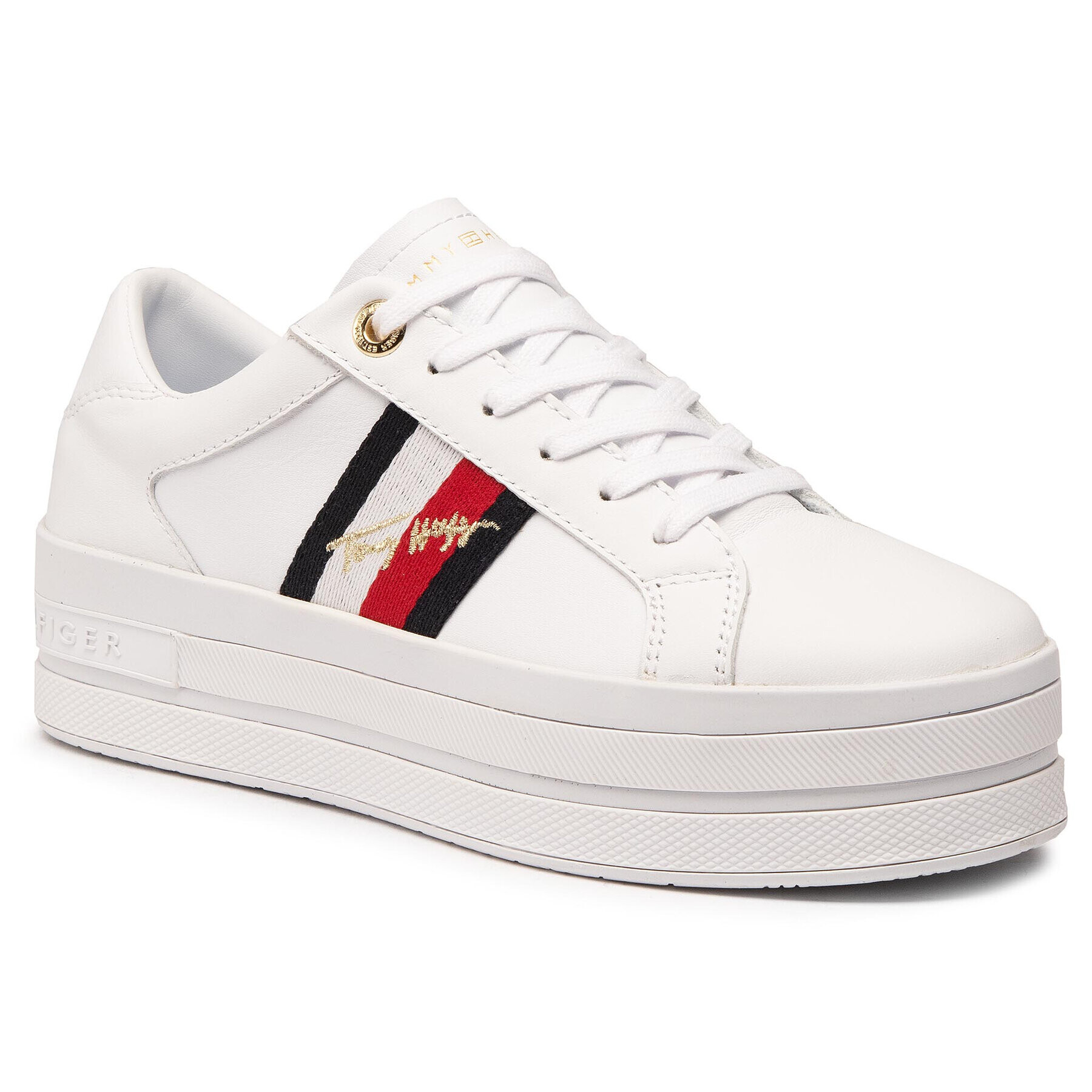 Tommy Hilfiger Sportcipő Th Signature Flatform Cupsole FW0FW05212 Fehér - Pepit.hu