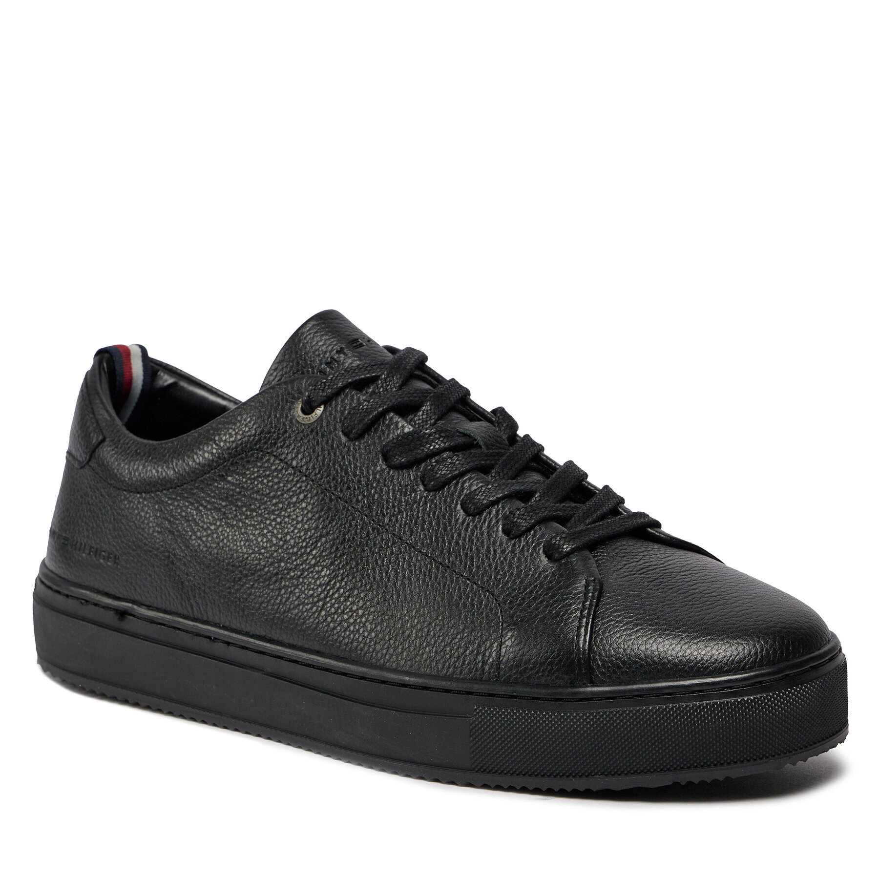 Tommy Hilfiger Sportcipők Premium Cupsole Grained Lth FM0FM04893 Fekete - Pepit.hu