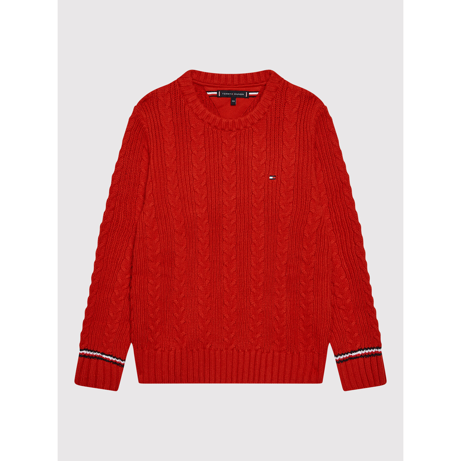 Tommy Hilfiger Sweater Essential KB0KB06920 D Piros Regular Fit - Pepit.hu