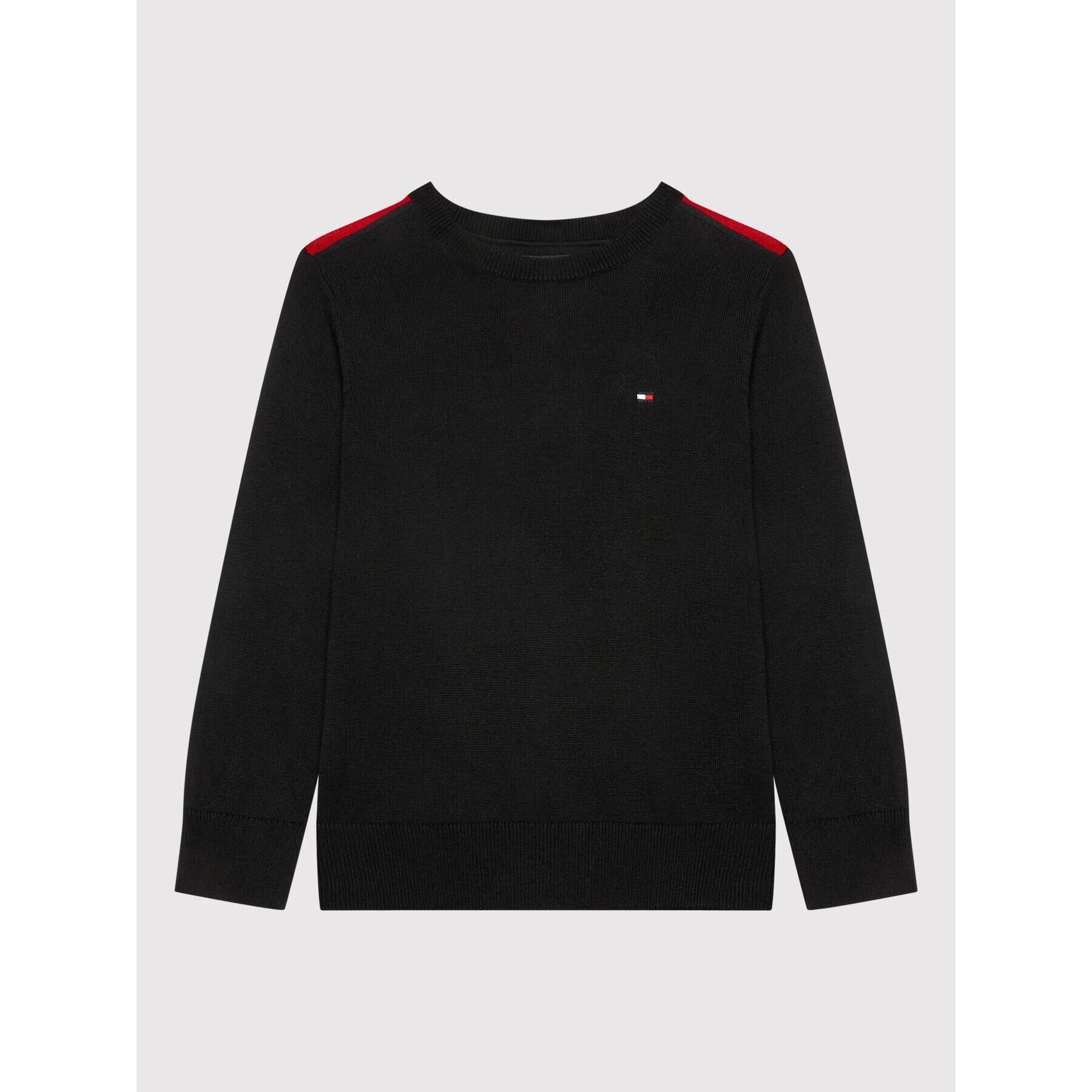 Tommy Hilfiger Sweater Essential KB0KB06947 D Fekete Regular Fit - Pepit.hu