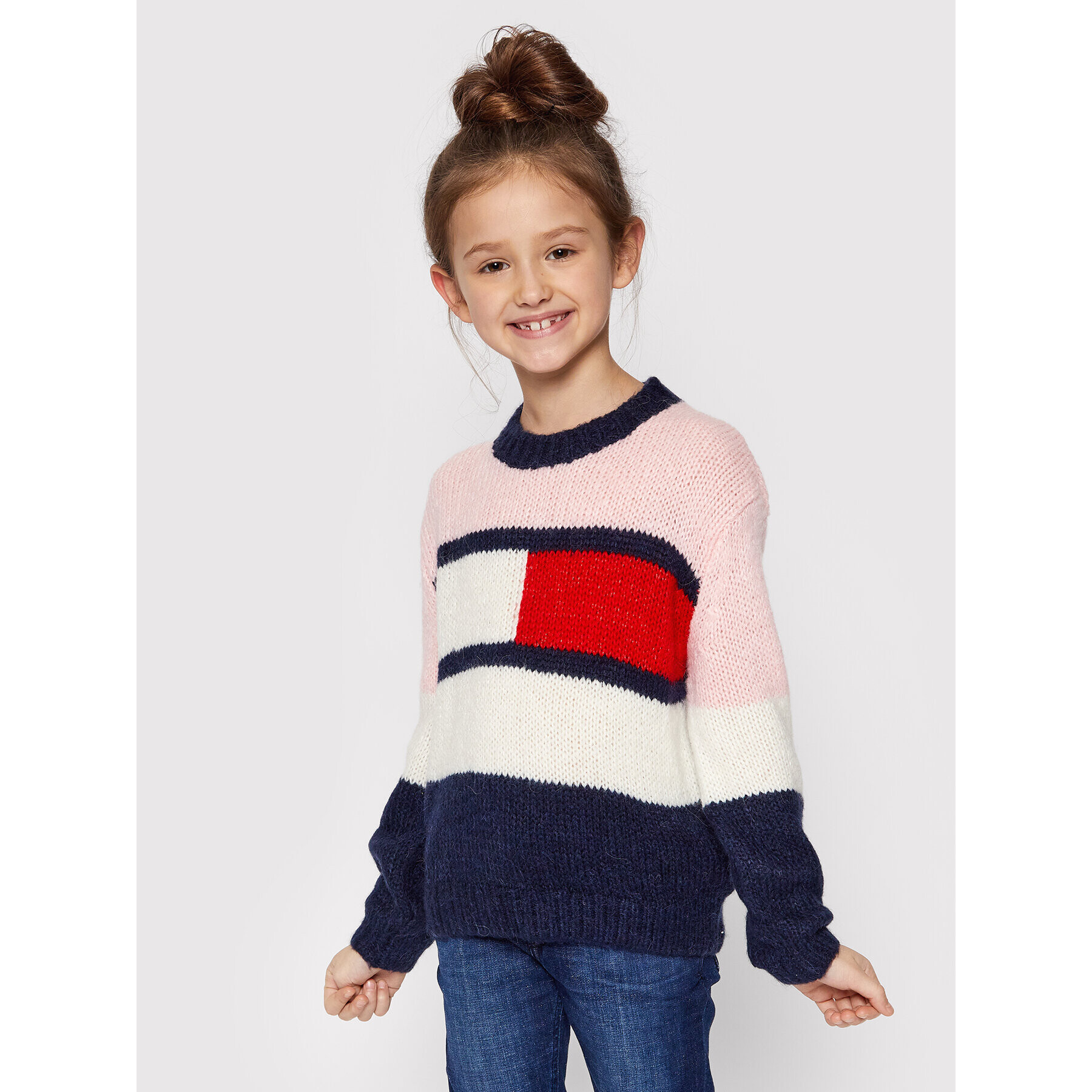 Tommy Hilfiger Sweater Flag KG0KG05662 M Színes Relaxed Fit - Pepit.hu