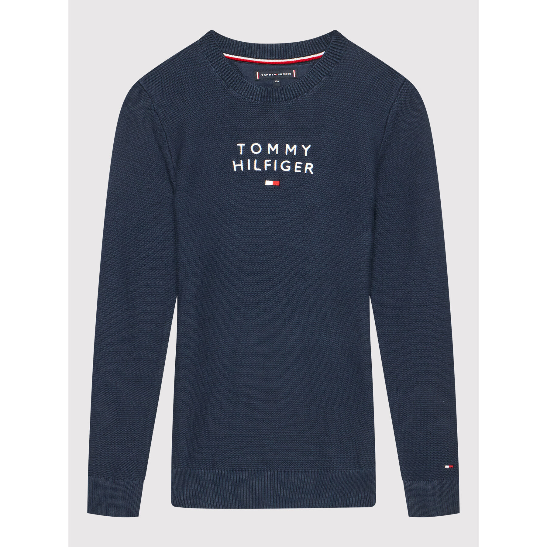 Tommy Hilfiger Sweater Th Logo KB0KB06932 M Sötétkék Regular Fit - Pepit.hu