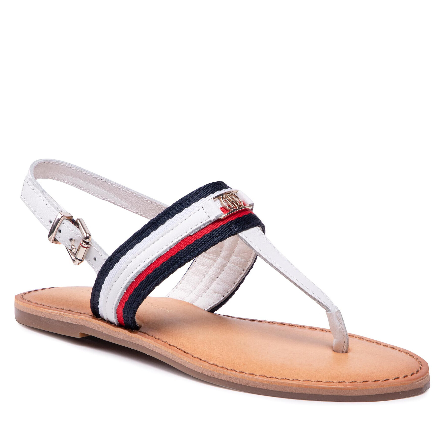 Tommy Hilfiger Szandál Corporate Webbing Flat Sandal FW0FW06232 Fehér - Pepit.hu