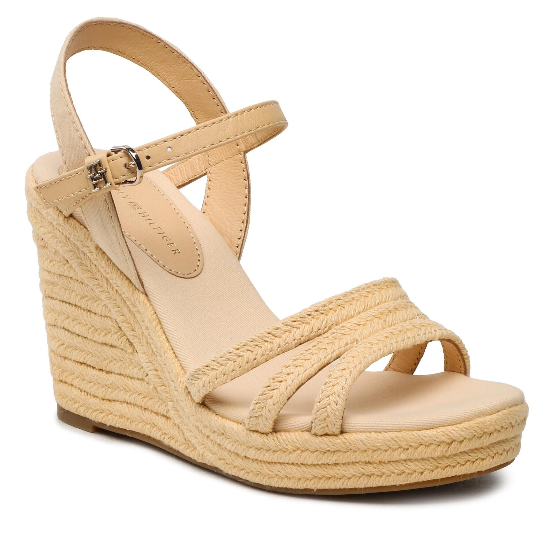 Tommy Hilfiger Szandál Essential Wedge Sandal FW0FW07159 Bézs - Pepit.hu