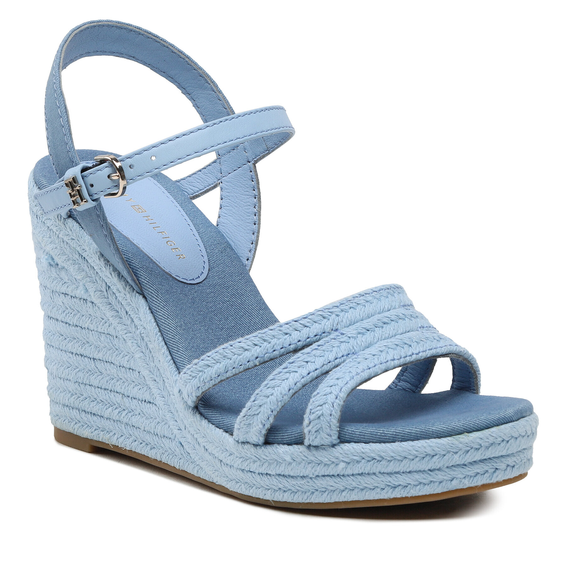 Tommy Hilfiger Szandál Essential Wedge Sandal FW0FW07159 Kék - Pepit.hu