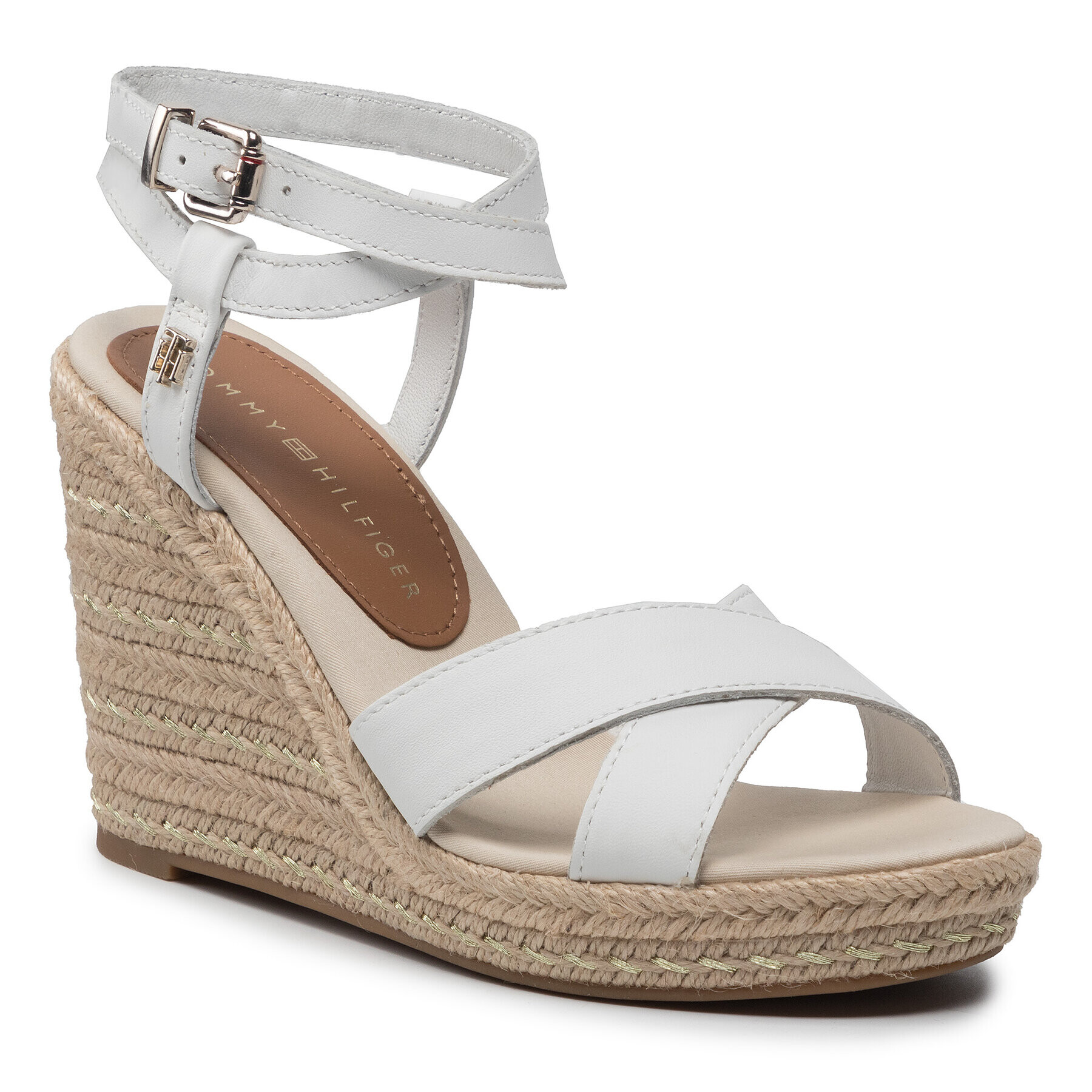 Tommy Hilfiger Szandál Feminine High Wedge Sandal FW0FW06238 Fehér - Pepit.hu