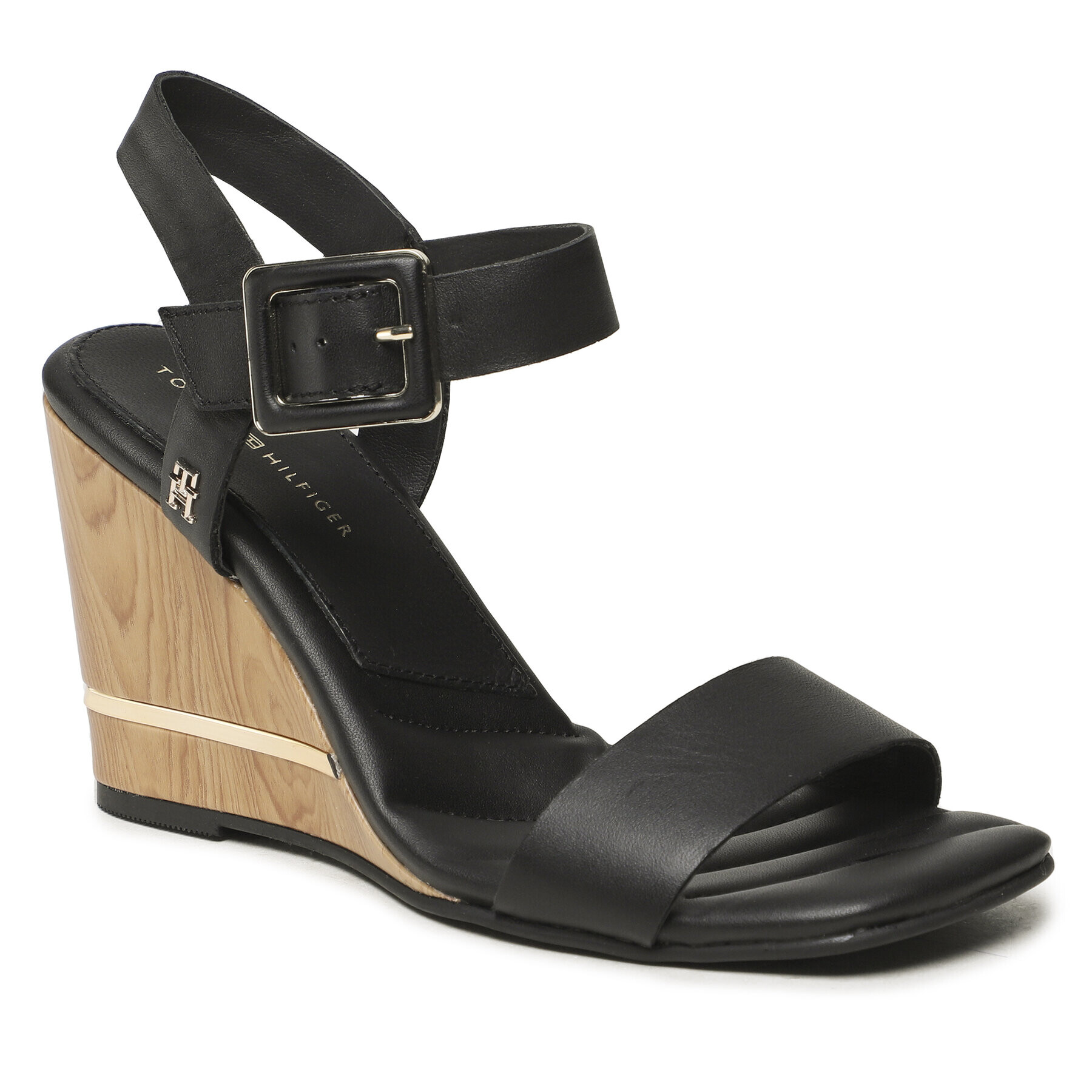 Tommy Hilfiger Szandál Hardware Wedge Sandal FW0FW07074 Fekete - Pepit.hu