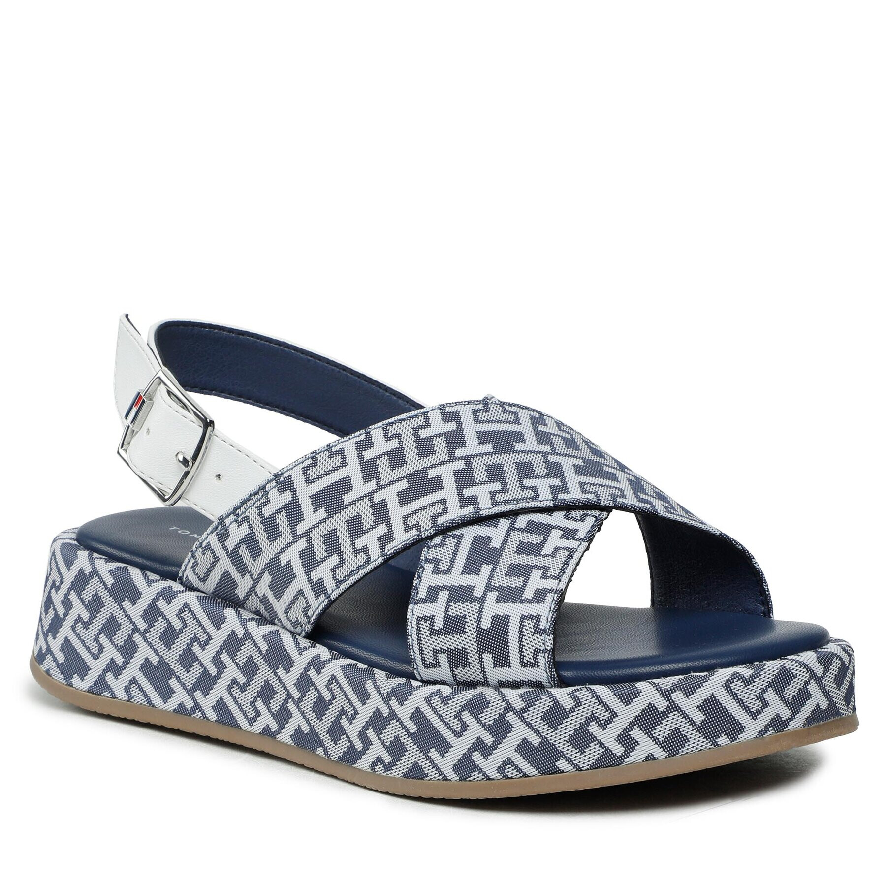 Tommy Hilfiger Szandál Logo All Over Sandal T3A2-32757-0325 M Kék - Pepit.hu