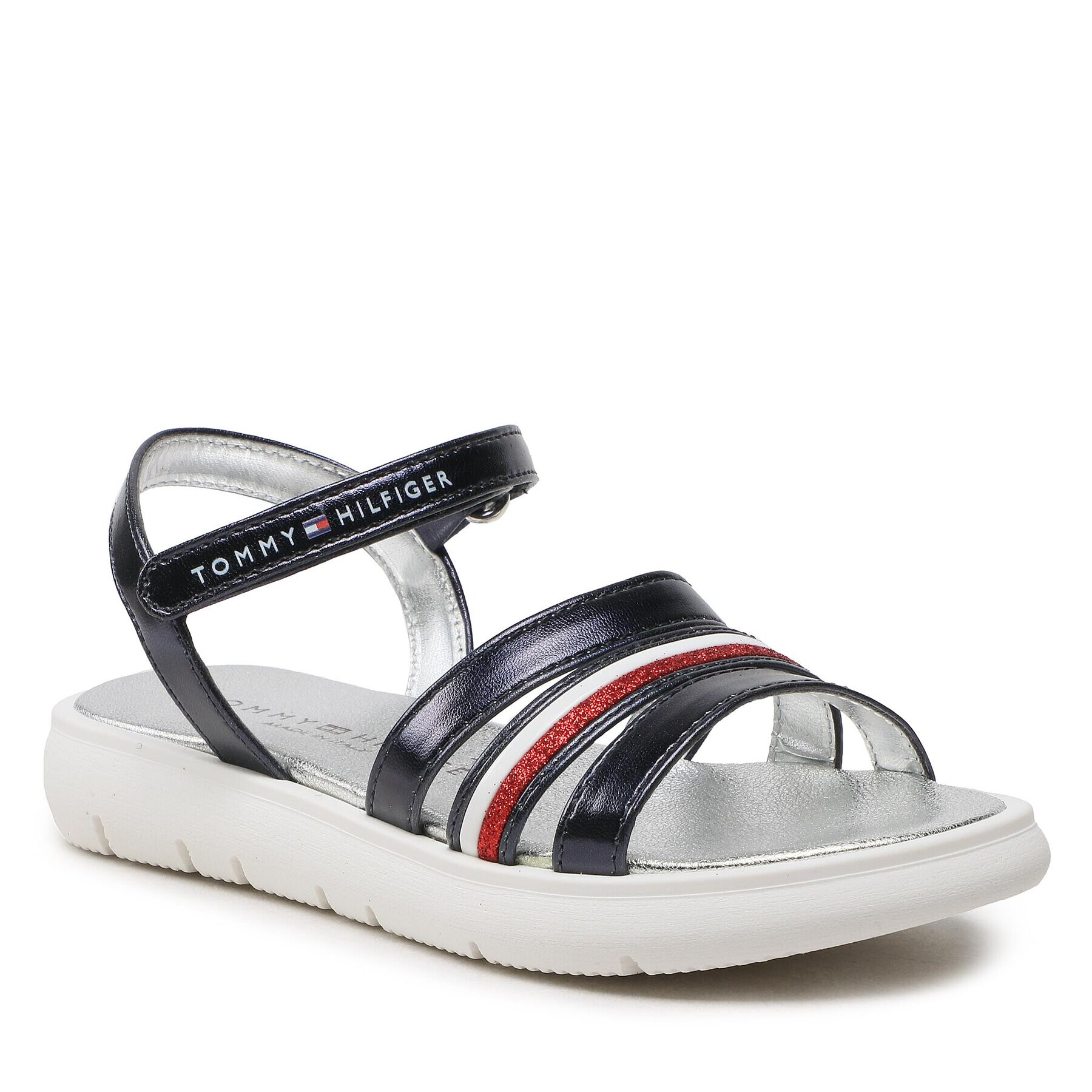 Tommy Hilfiger Szandál Stripes Velcro T4A2-32771-1372 M Sötétkék - Pepit.hu