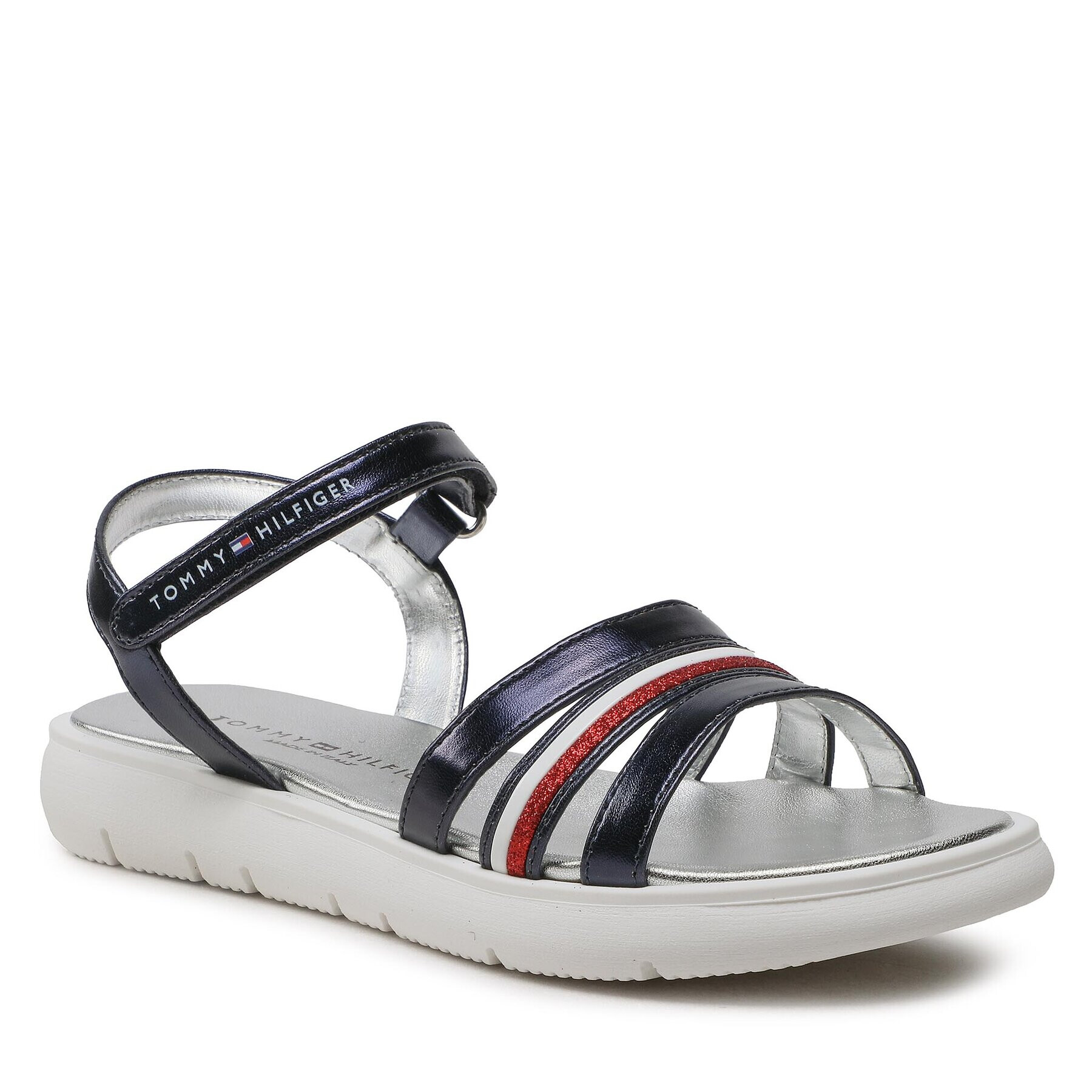 Tommy Hilfiger Szandál Stripes Velcro T4A2-32771-1372 S Sötétkék - Pepit.hu