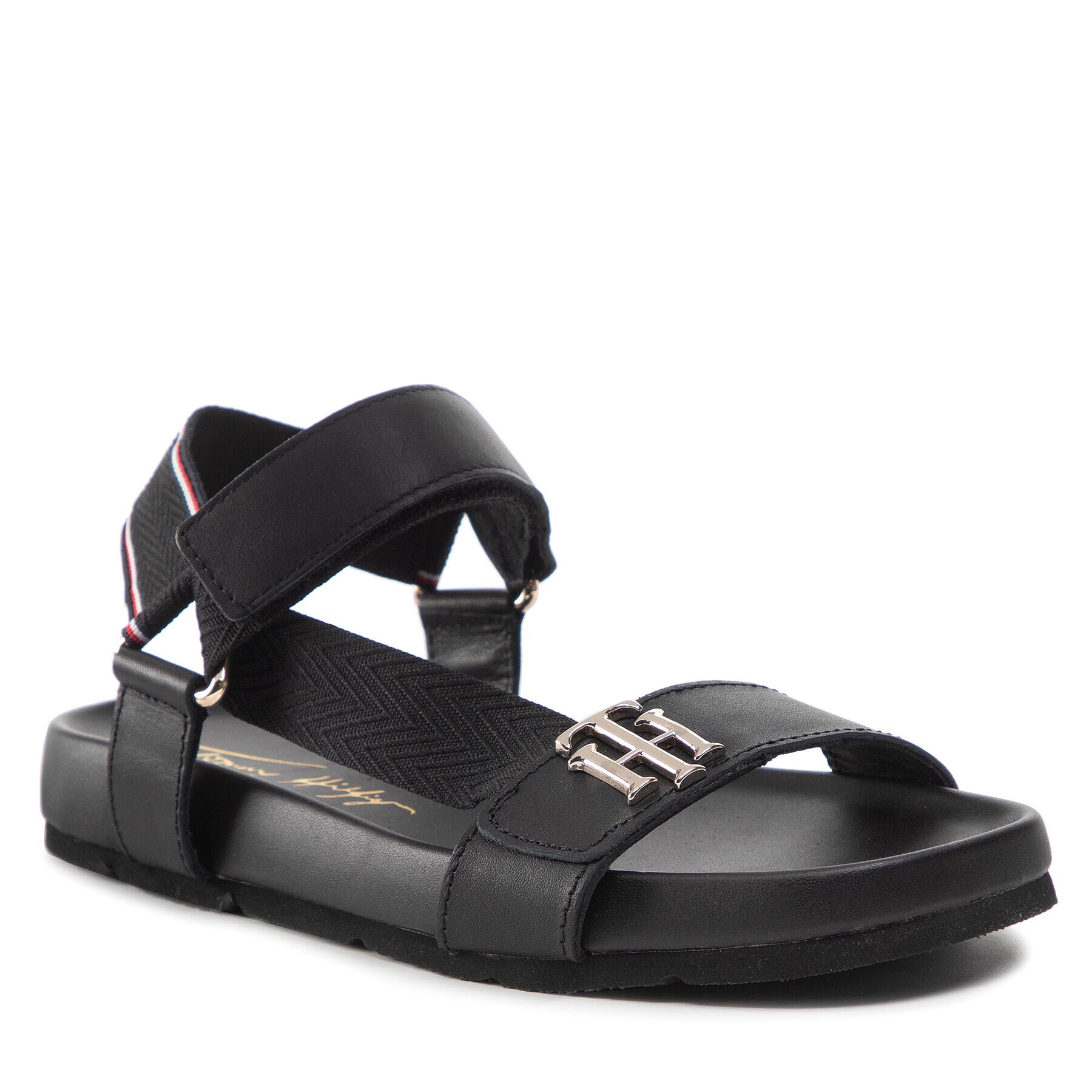 Tommy Hilfiger Szandál Th Hardware Sporty Sandal FW0FW06231 Fekete - Pepit.hu