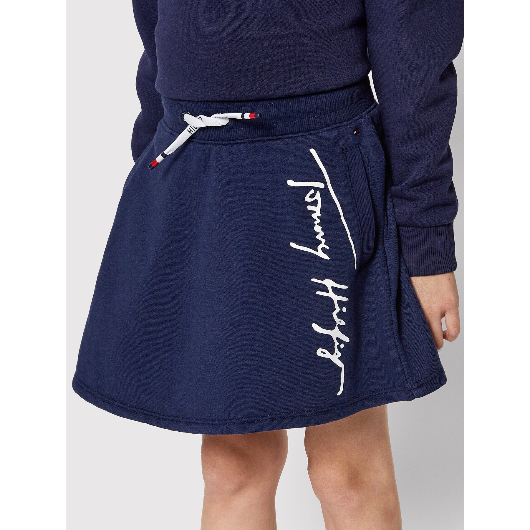 Tommy Hilfiger Szoknya Script Skater KG0KG05989 M Sötétkék Regular Fit - Pepit.hu