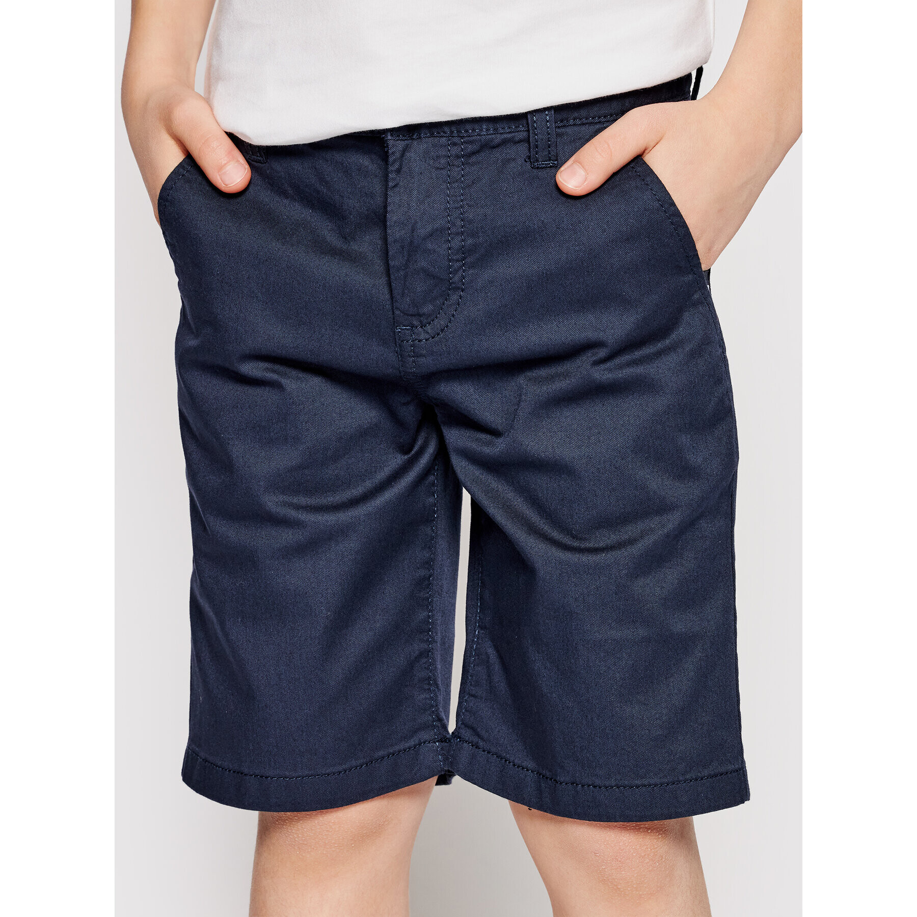 Tommy Hilfiger Szövet rövidnadrág Essential Chino KB0KB06322 D Sötétkék Slim Fit - Pepit.hu