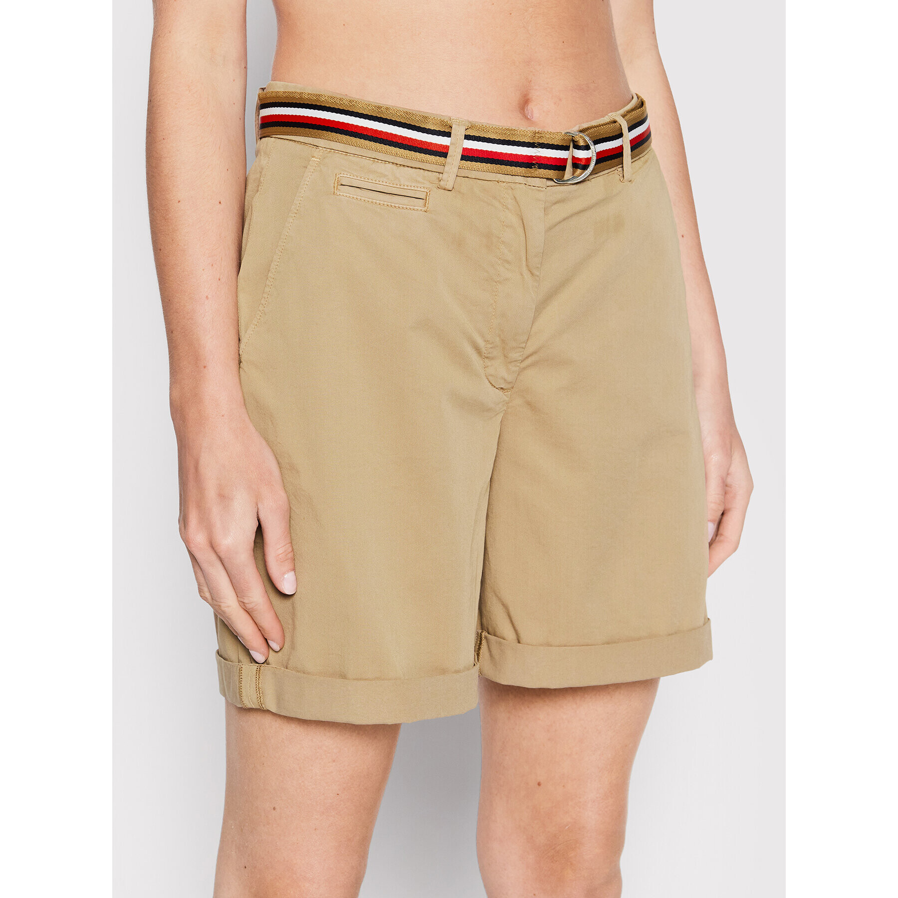 Tommy Hilfiger Szövet rövidnadrág WW0WW30482 Bézs Regular Fit - Pepit.hu