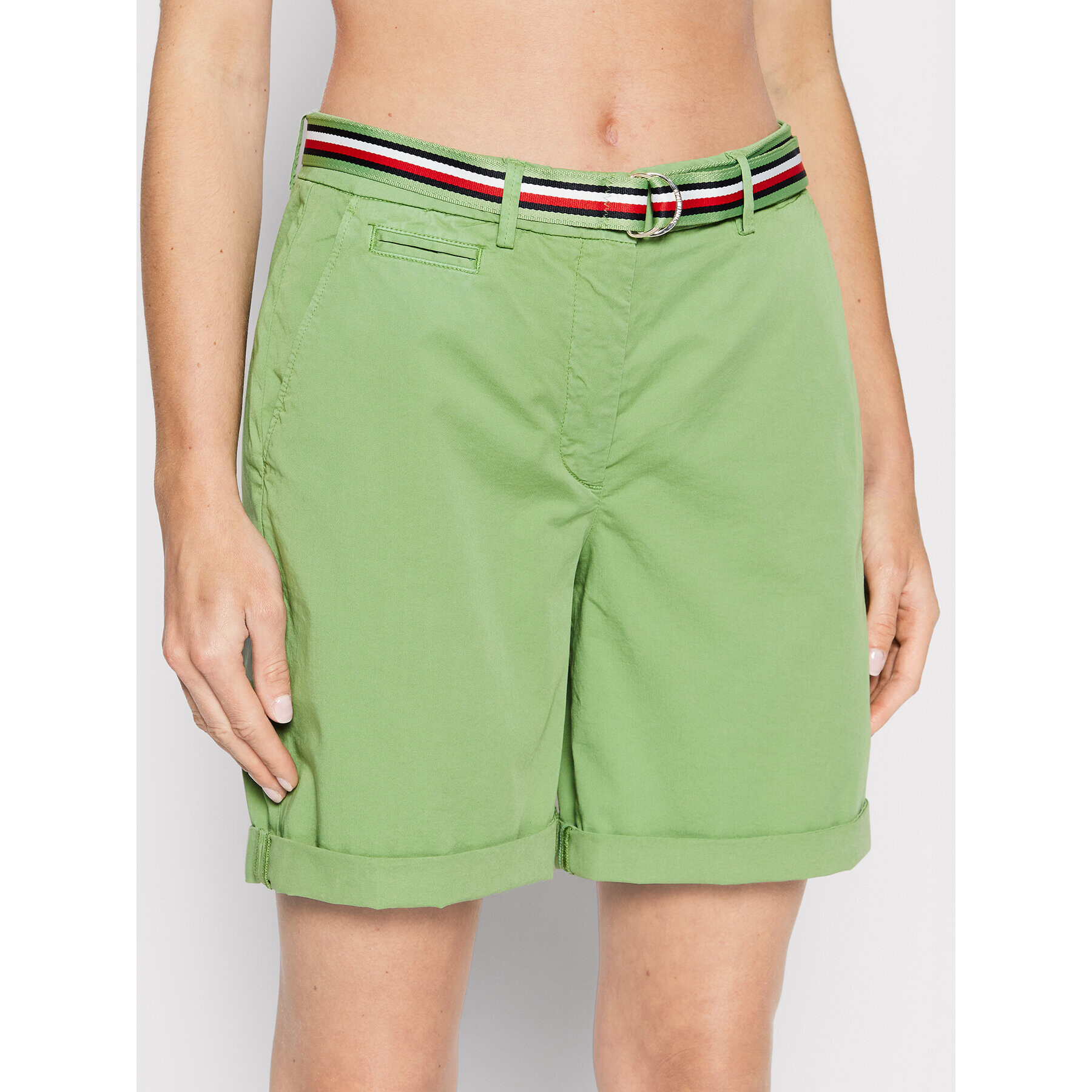 Tommy Hilfiger Szövet rövidnadrág WW0WW30482 Zöld Regular Fit - Pepit.hu