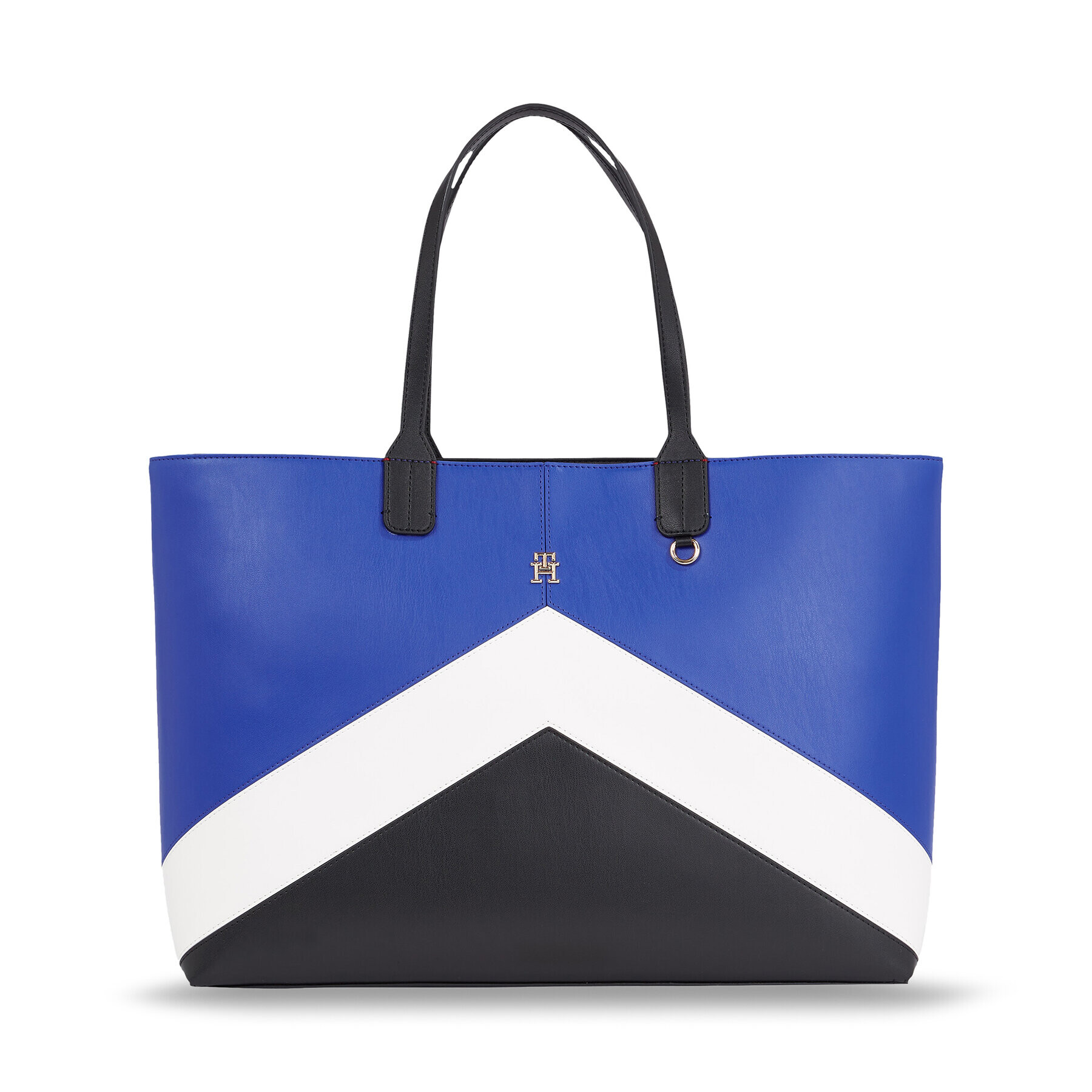 Tommy Hilfiger Táska Iconic Tommy Tote Chevron AW0AW15204 Kék - Pepit.hu