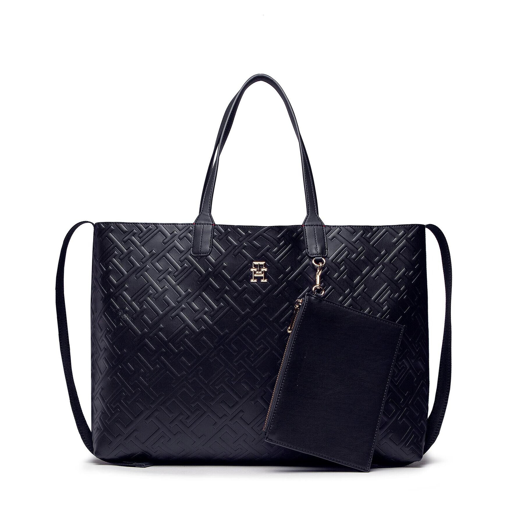 Tommy Hilfiger Táska Iconic Tommy Tote Mono AW0AW14374 Sötétkék - Pepit.hu