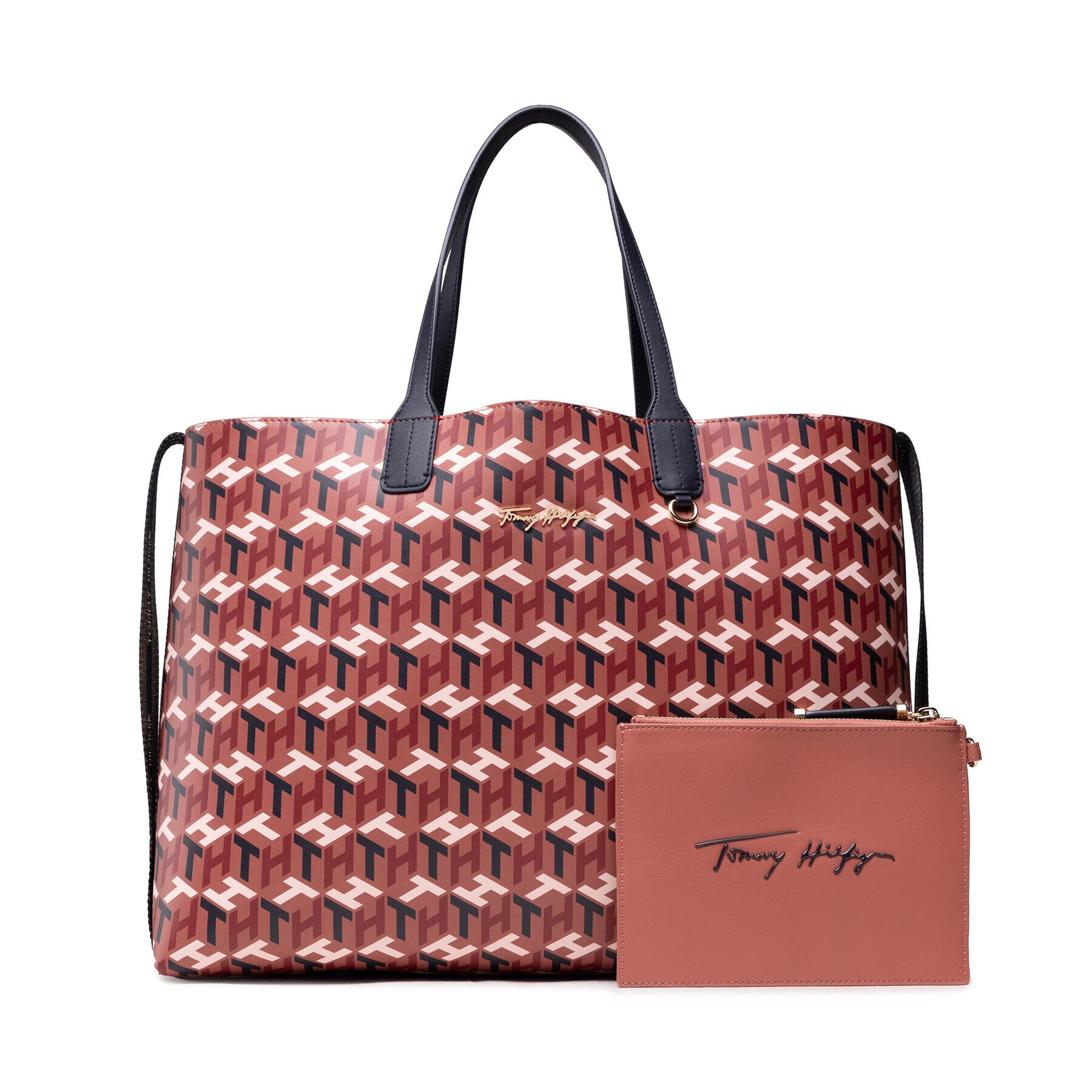 Tommy Hilfiger Táska Iconic Tommy Tote Monogram AW0AW10766 Piros - Pepit.hu