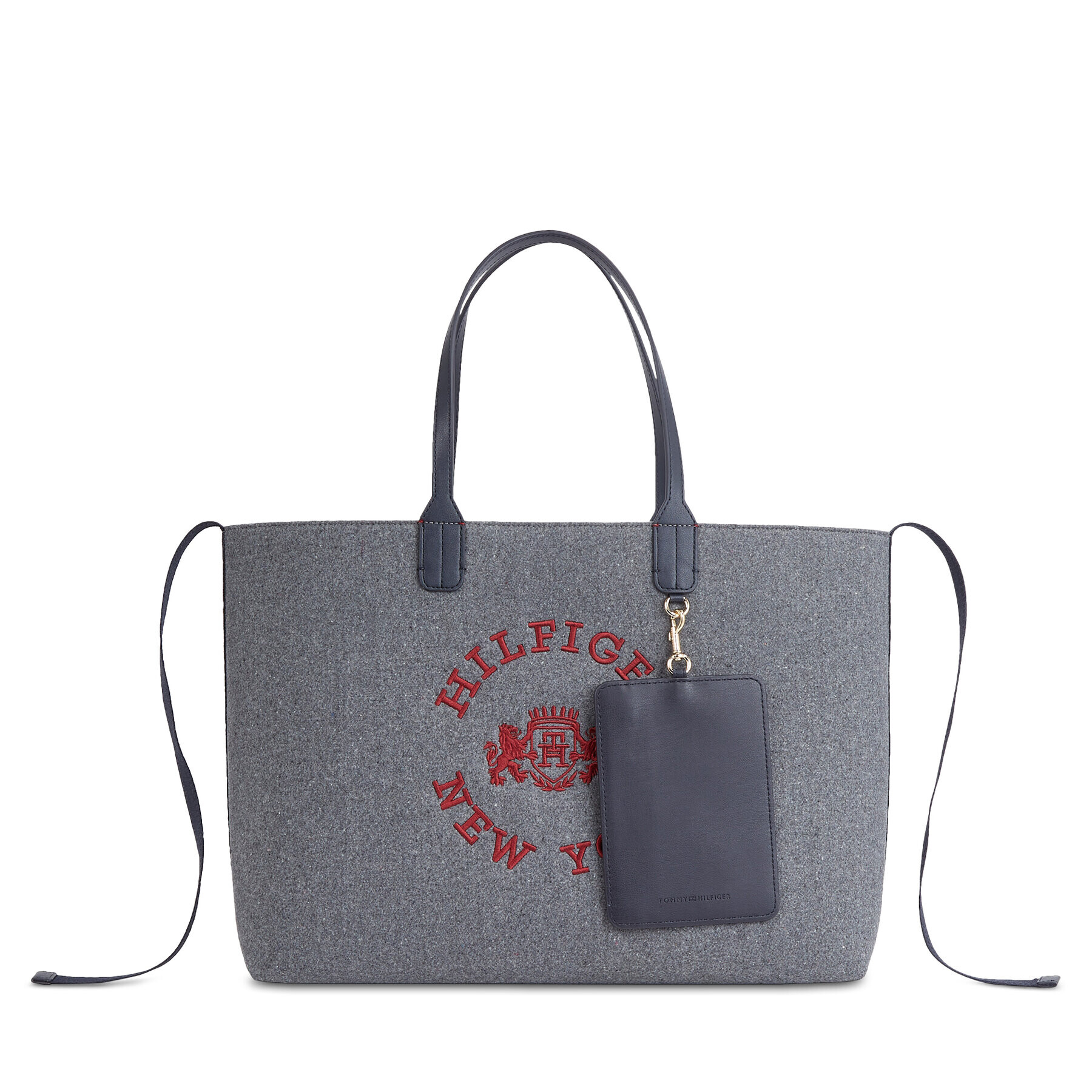 Tommy Hilfiger Táska Iconic Tommy Tote Wool Logo AW0AW15576 Szürke - Pepit.hu