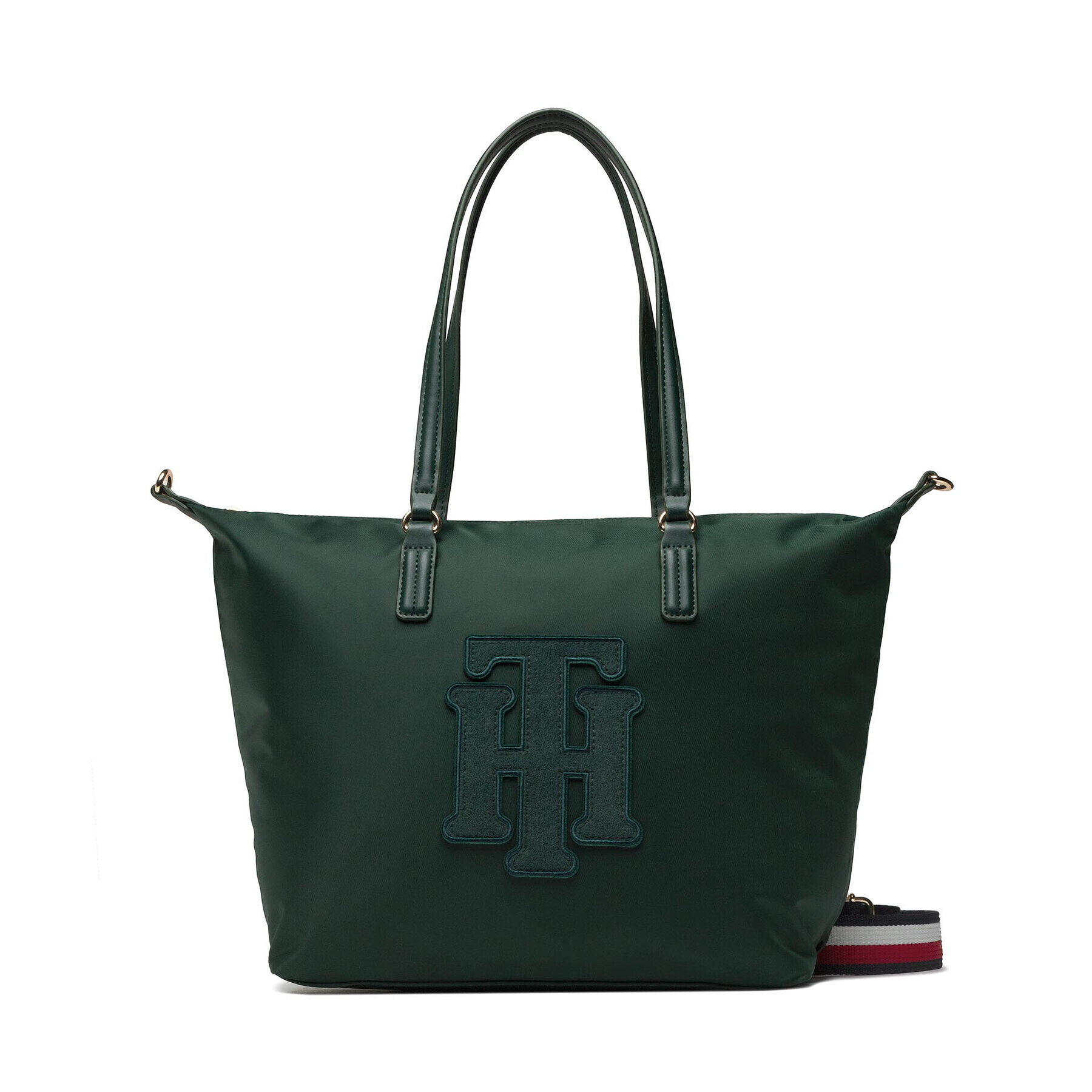 Tommy Hilfiger Táska Poppt Tote Aplique AW0AW13168 Zöld - Pepit.hu