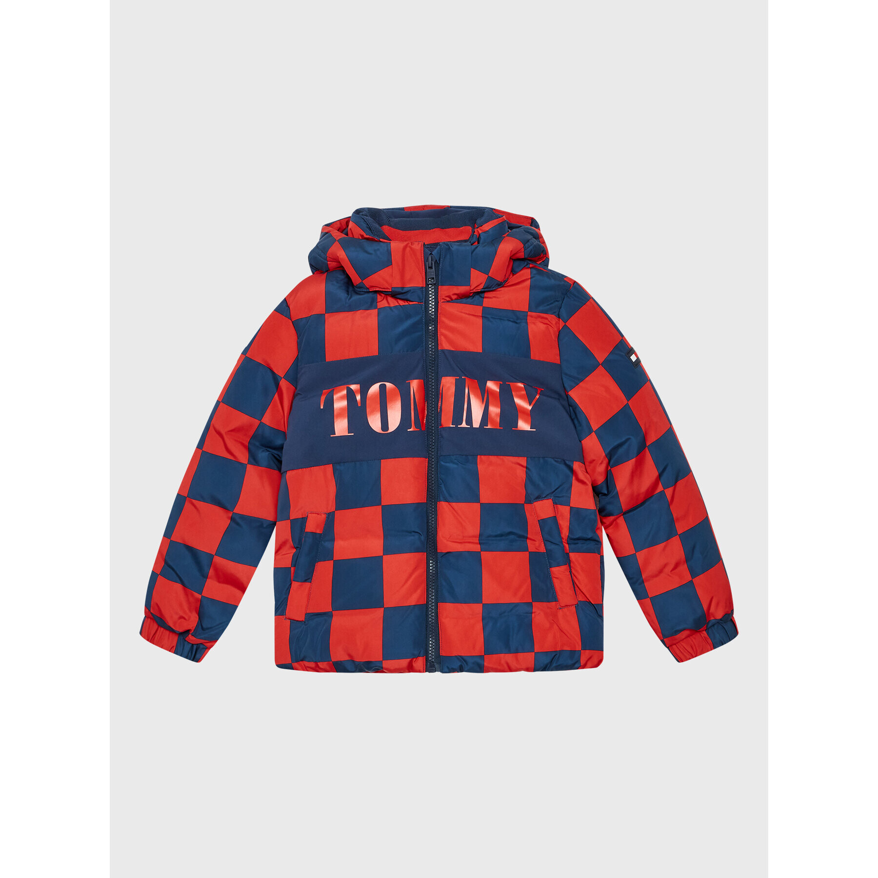 Tommy Hilfiger Télikabát Checker Board KB0KB07814 M Sötétkék Regular Fit - Pepit.hu