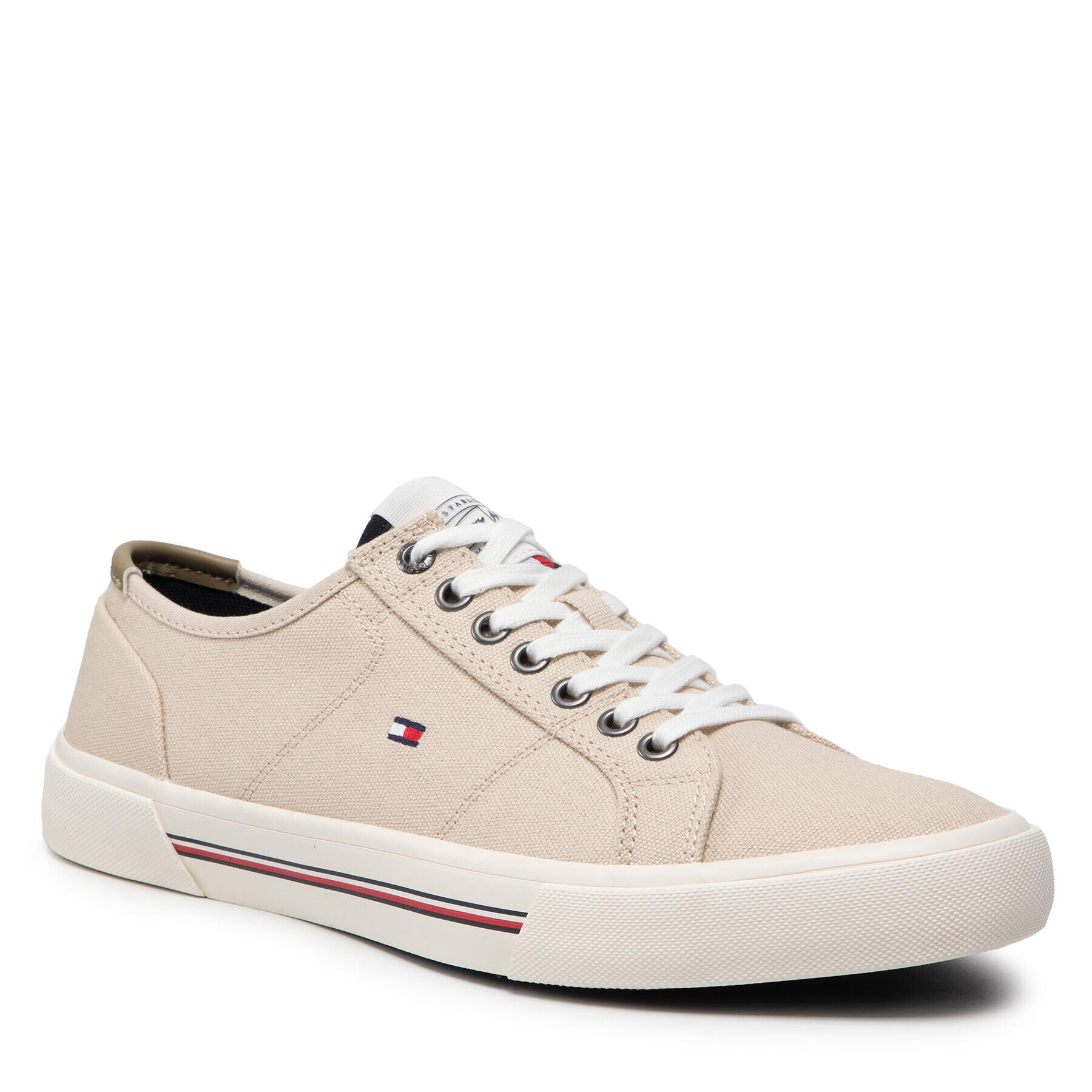 Tommy Hilfiger Teniszcipő Core Corporate Canvas Vulc FM0FM04000 Bézs - Pepit.hu