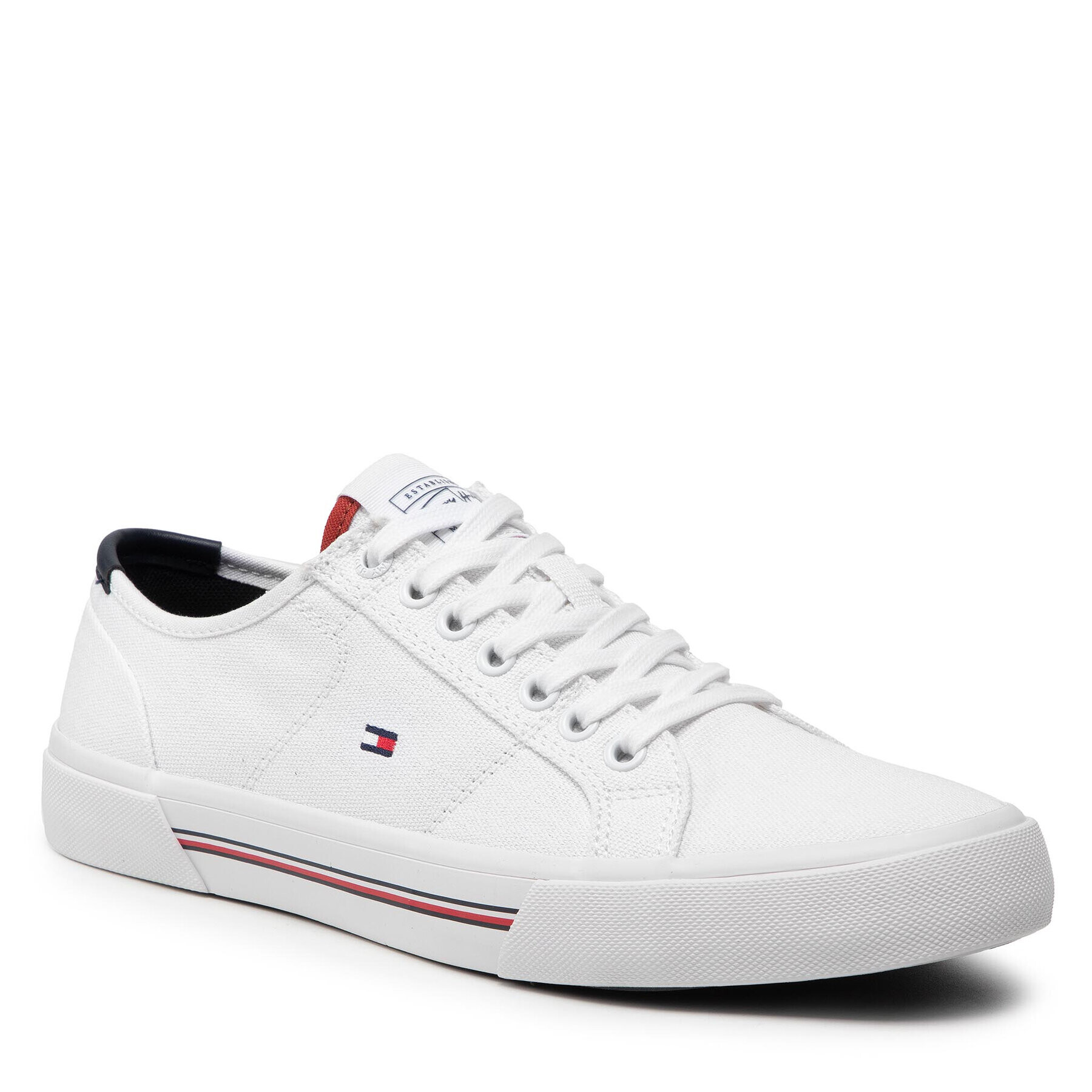 Tommy Hilfiger Teniszcipő Core Corporate Canvas Vulc FM0FM04000 Fehér - Pepit.hu