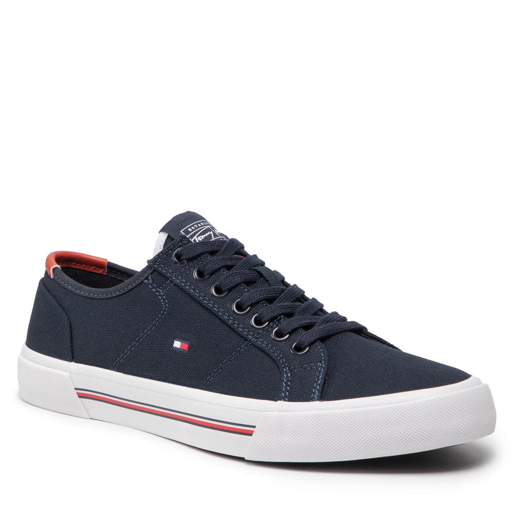 Tommy Hilfiger Teniszcipő Core Corporate Canvas Vulc FM0FM04000 Sötétkék - Pepit.hu