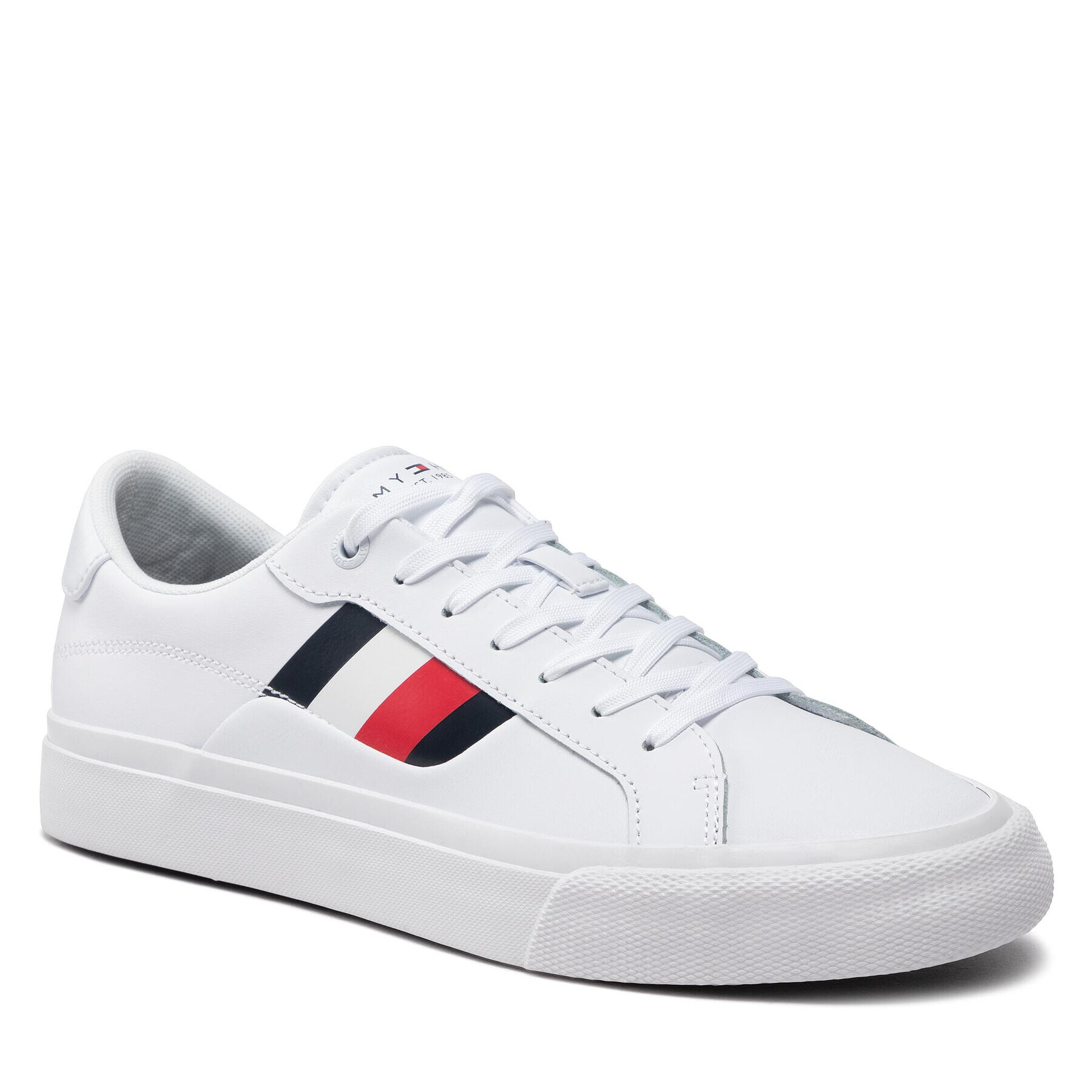 Tommy Hilfiger Teniszcipő Core Stripes Vulc Leather FM0FM04140 Fehér - Pepit.hu