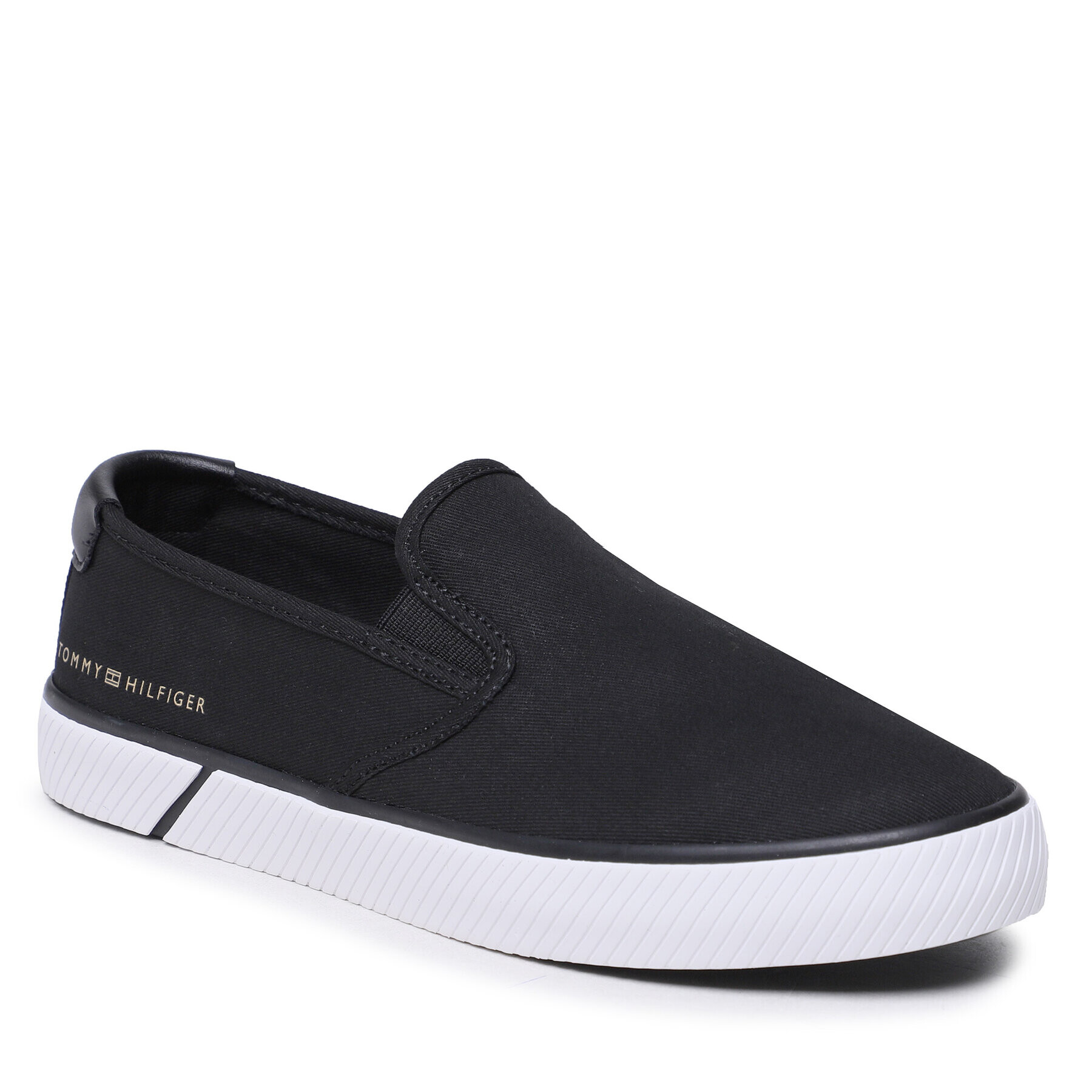 Tommy Hilfiger Teniszcipő Essential Slip-On Sneaker Bl FW0FW07249 Fekete - Pepit.hu