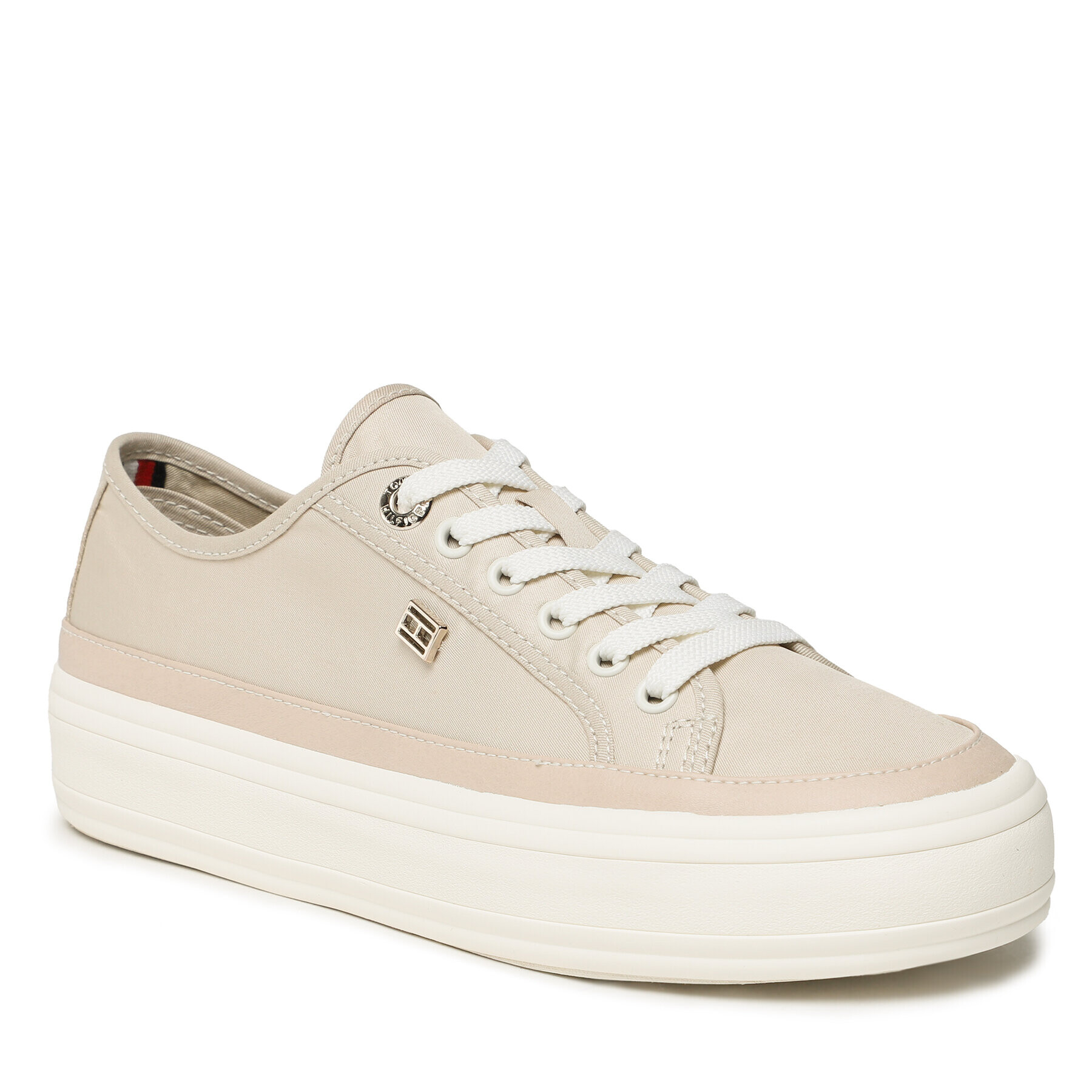 Tommy Hilfiger Teniszcipő Essential Vulc Canvas Sneaker FW0FW07459 Bézs - Pepit.hu