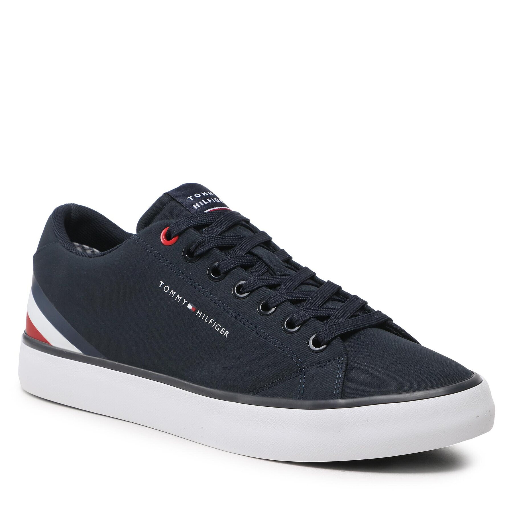 Tommy Hilfiger Teniszcipő Hi Vulc Core Low Stripes FM0FM04735 Sötétkék - Pepit.hu