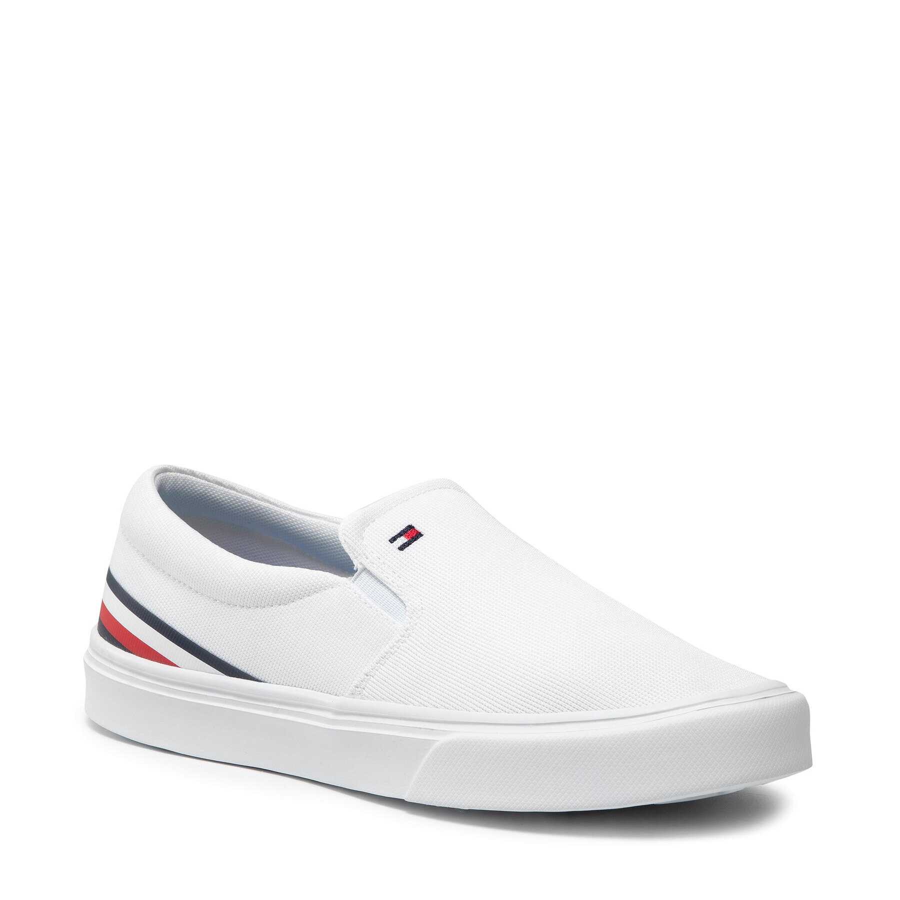 Tommy Hilfiger Teniszcipő Lightweight Stripes Slip On FM0FM03613 Fehér - Pepit.hu