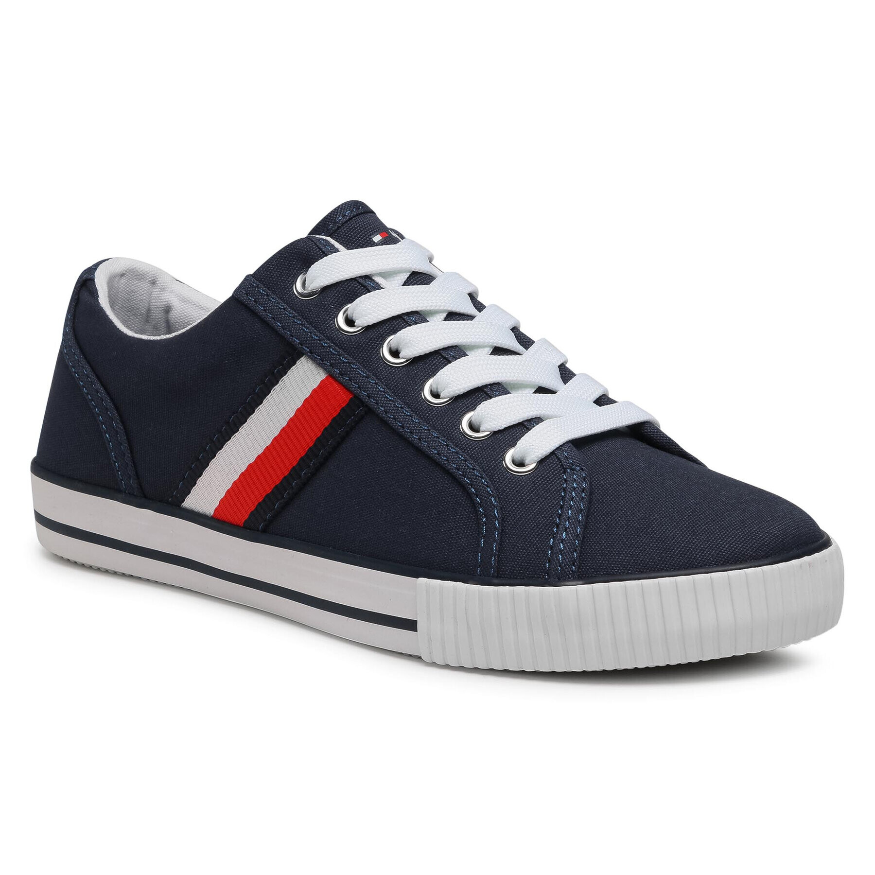 Tommy Hilfiger Teniszcipő Low Cut Lace-Up Sneaker T3B4-31070-1185 S Sötétkék - Pepit.hu