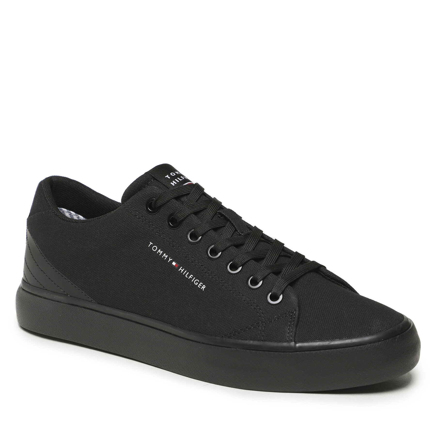 Tommy Hilfiger Teniszcipő Th Hi Vulc Core Low Canvas FM0FM04737 Fekete - Pepit.hu