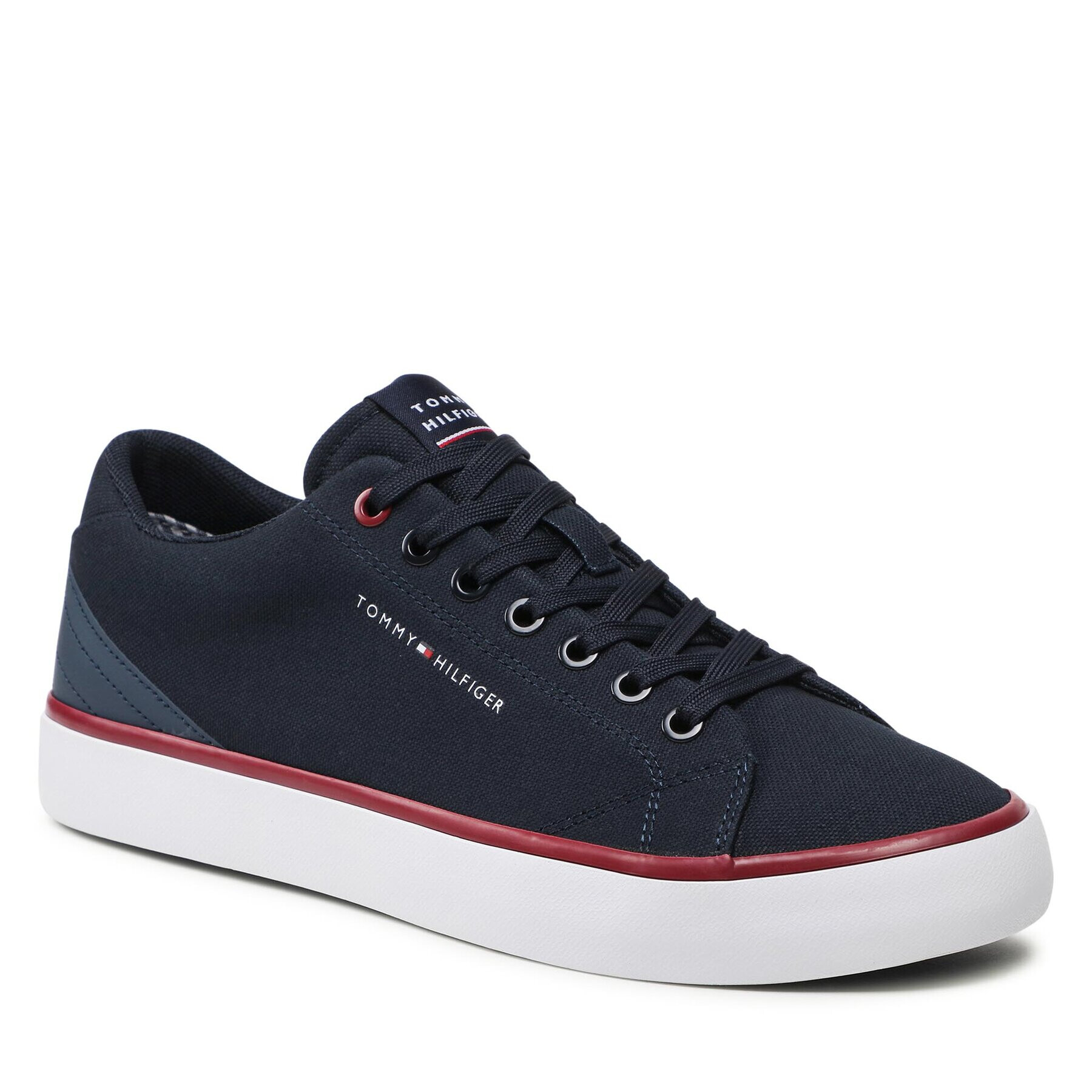 Tommy Hilfiger Teniszcipő Th Hi Vulc Core Low Canvas FM0FM04737 Sötétkék - Pepit.hu