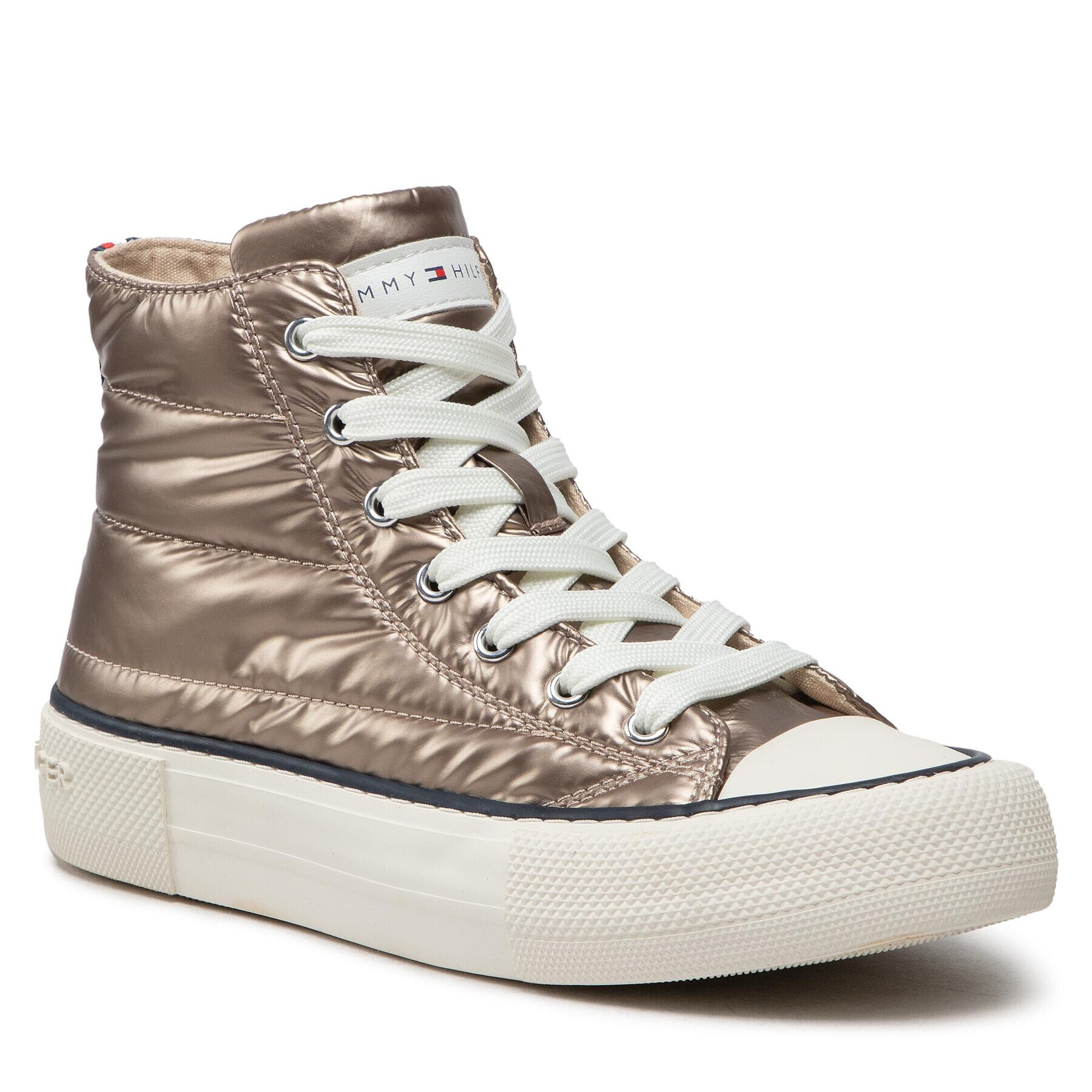 Tommy Hilfiger Tornacipő High Top Lace-Up Sneaker T3A9-32290-1437 S Arany - Pepit.hu