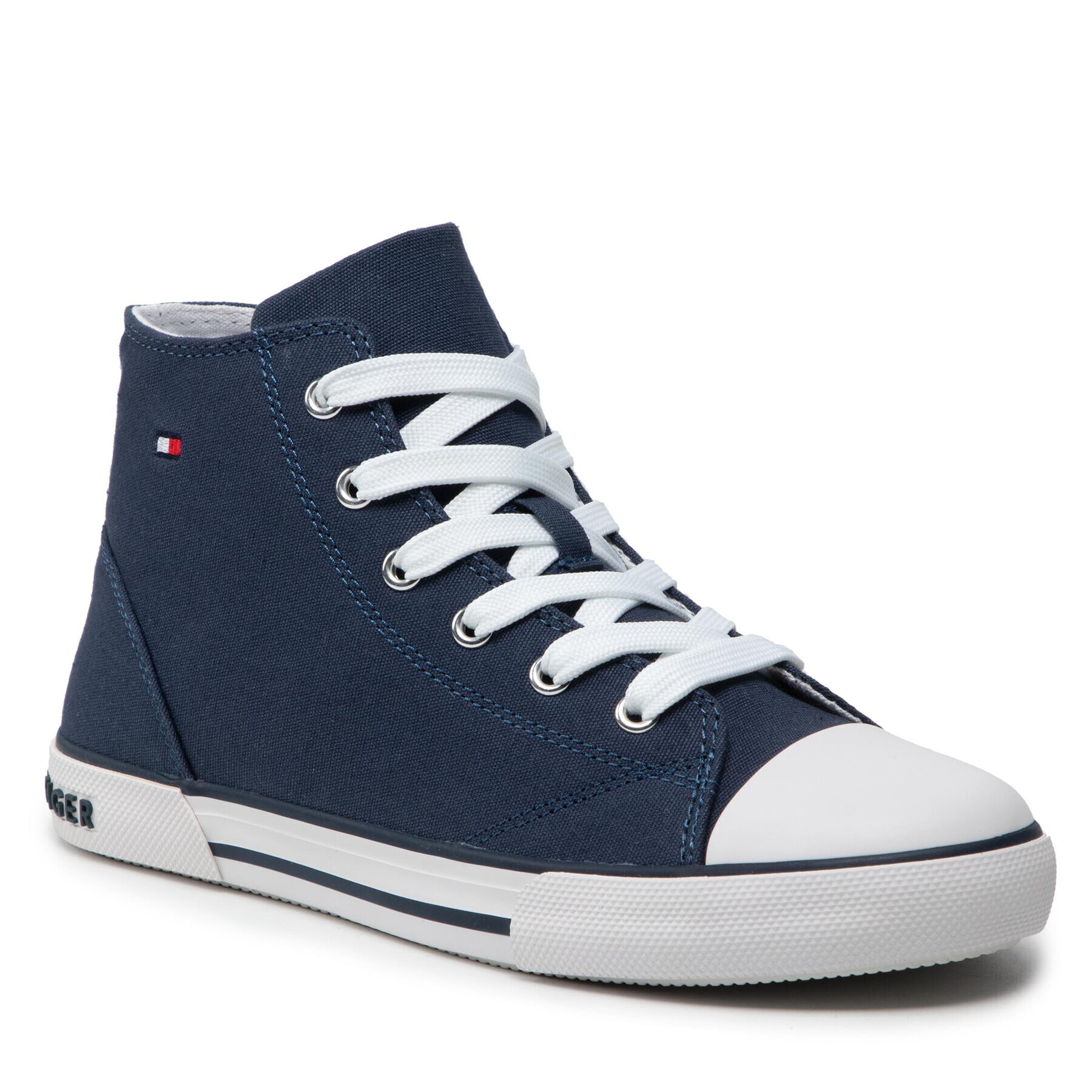 Tommy Hilfiger Tornacipő Higt Top Lace-Up T3X4-32209-0890 S Sötétkék - Pepit.hu