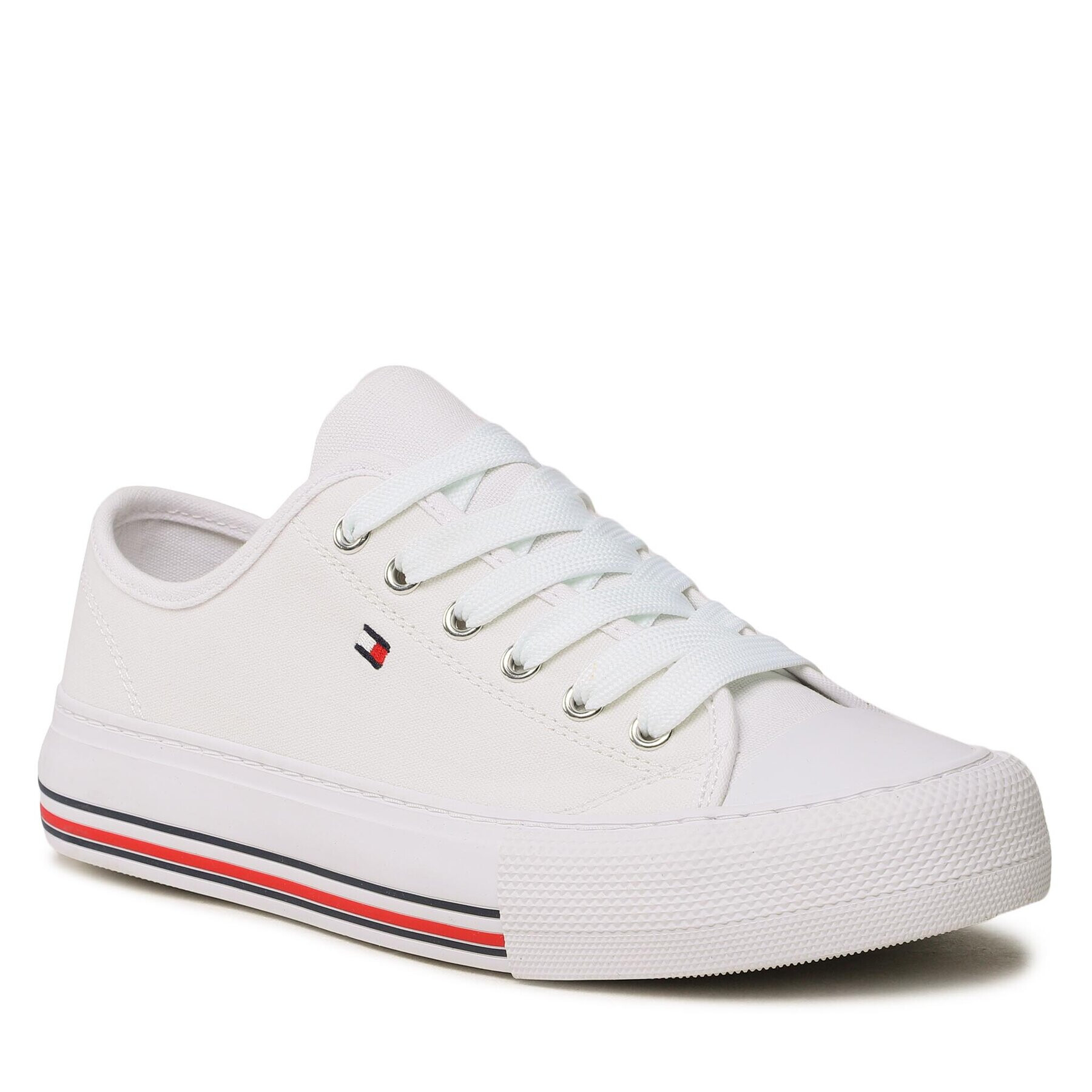 Tommy Hilfiger Tornacipő Low Cut Lace-Up Sneaker T3A9-32677-0890 S Fehér - Pepit.hu