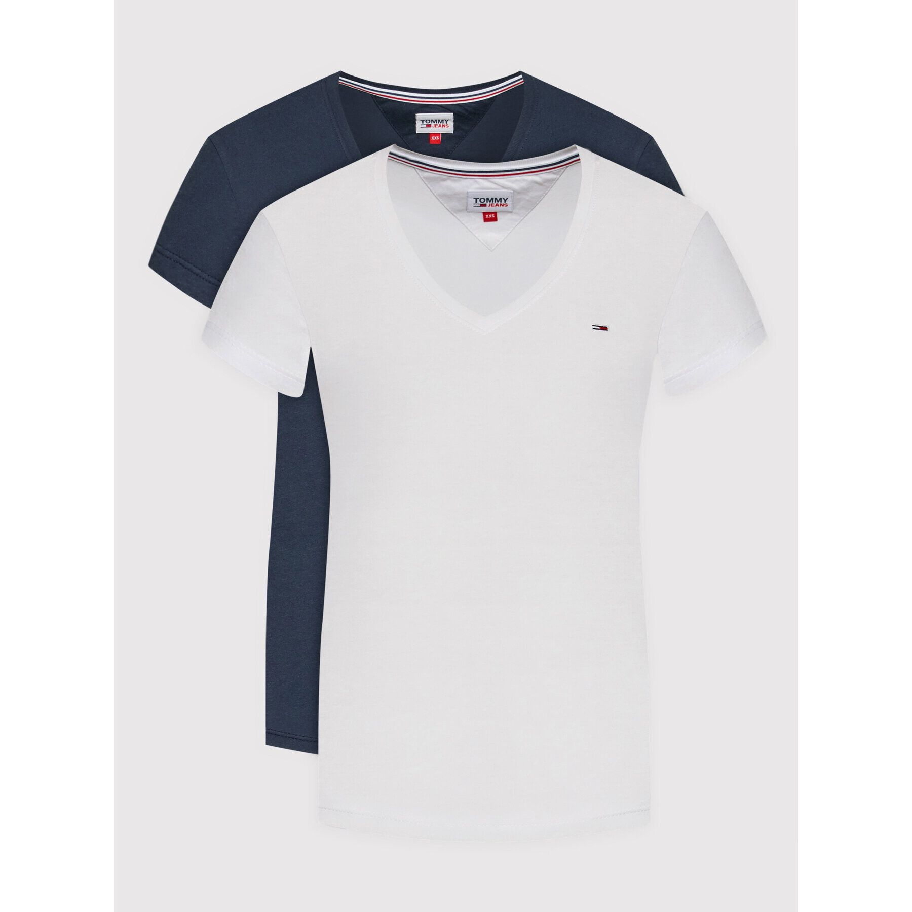 Tommy Jeans 2 póló készlet Soft V Neck DW0DW11458 Színes Regular Fit - Pepit.hu