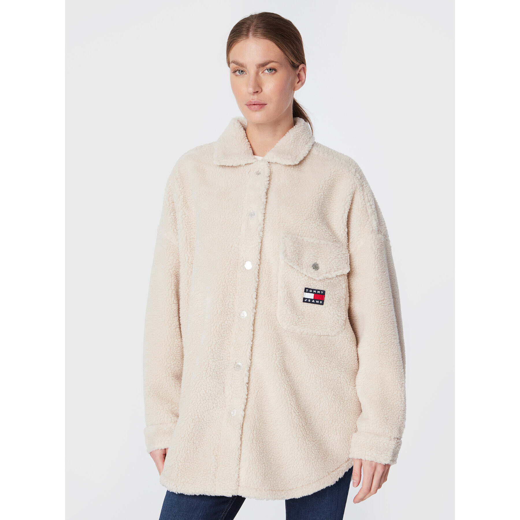 Tommy Jeans Átmeneti kabát DW0DW14458 Bézs Oversize - Pepit.hu