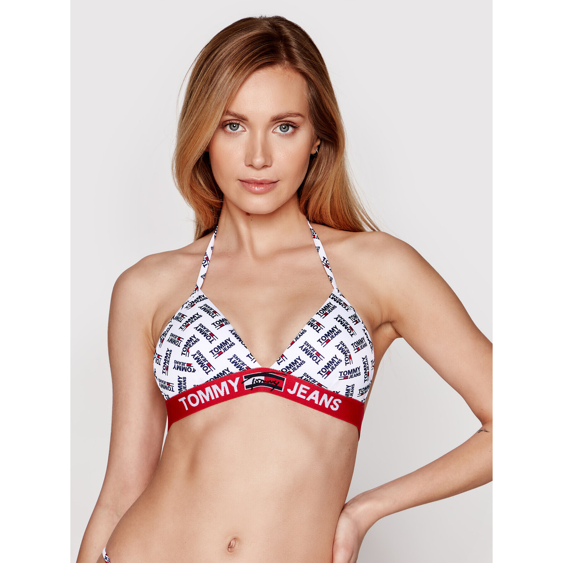 Tommy Jeans Bikini felső Triangle Fixed UW0UW02938 Fehér - Pepit.hu