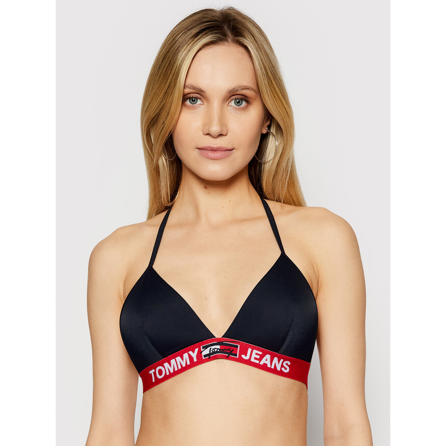 Tommy Jeans Bikini felső Triangle Fixed UW0UW02938 Sötétkék - Pepit.hu