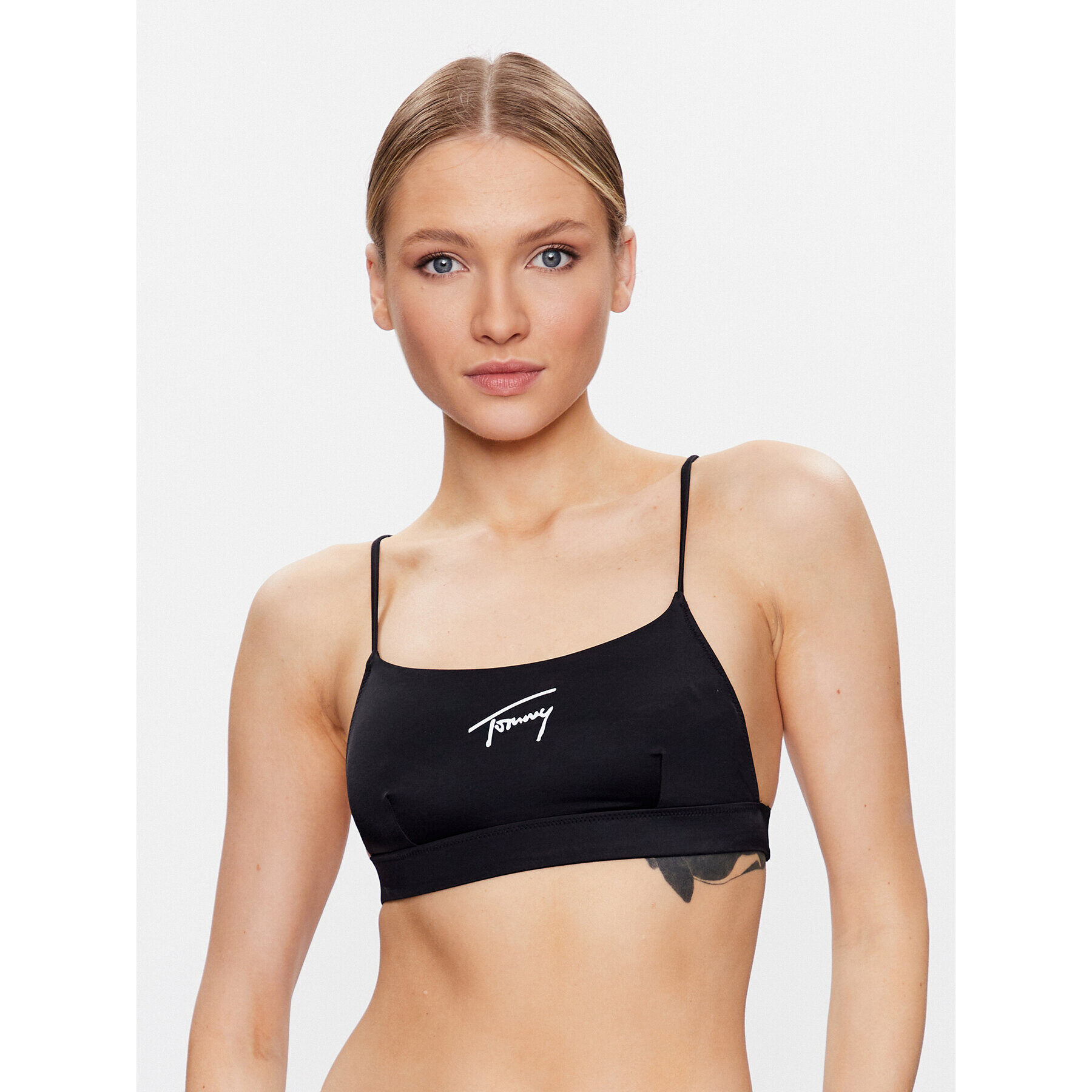 Tommy Jeans Bikini felső UW0UW04085 Fekete - Pepit.hu