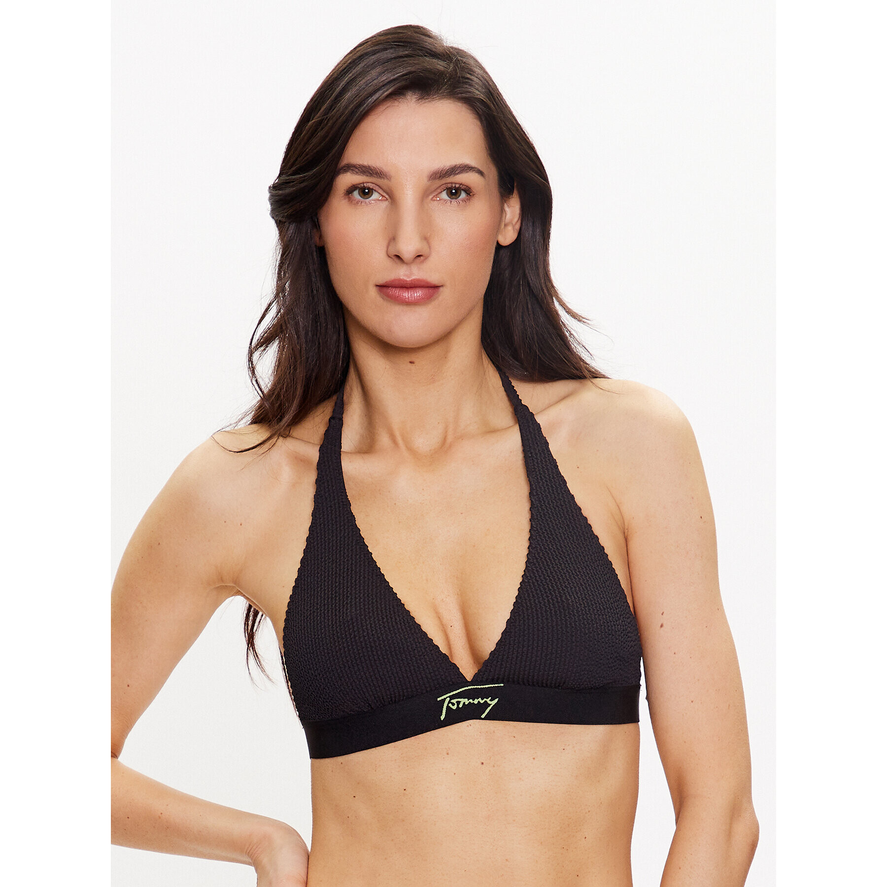 Tommy Jeans Bikini felső UW0UW04489 Fekete - Pepit.hu