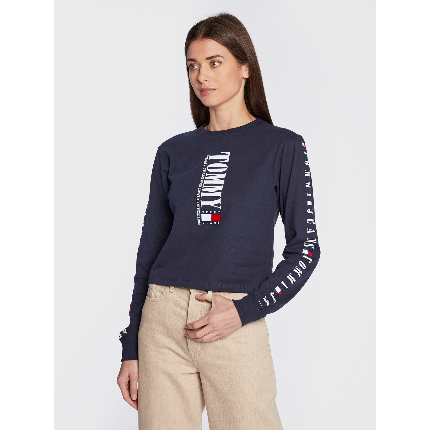 Tommy Jeans Blúz Archive DW0DW14376 Sötétkék Regular Fit - Pepit.hu