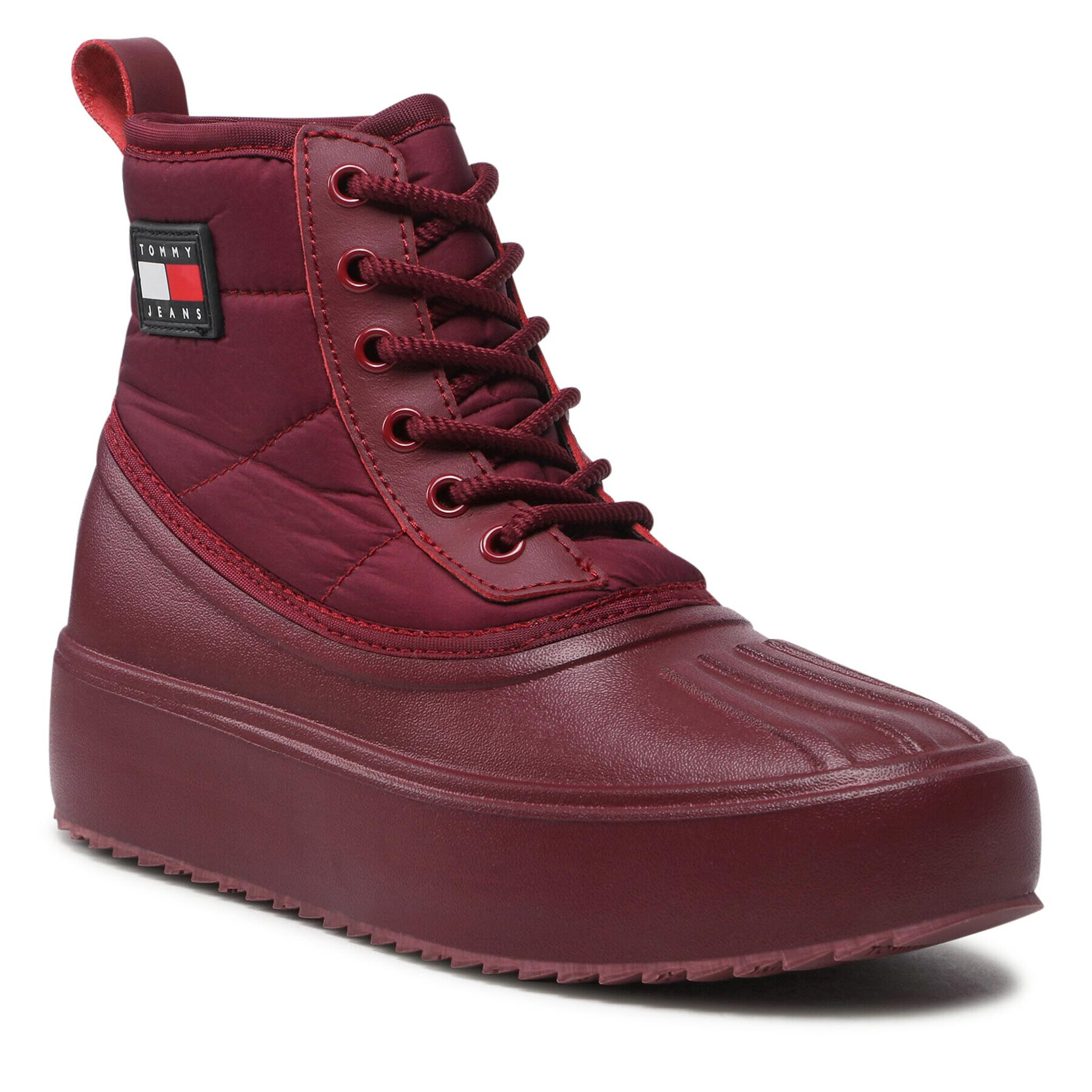 Tommy Jeans Bokacsizma Fashion Boot EN0EN01912 Bordó - Pepit.hu