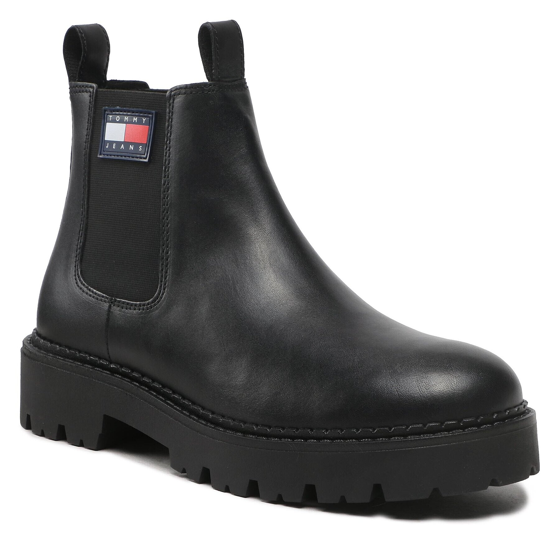 Tommy Jeans Bokacsizma Heritage Branding Chelsea Boot EM0EM01058 Fekete - Pepit.hu